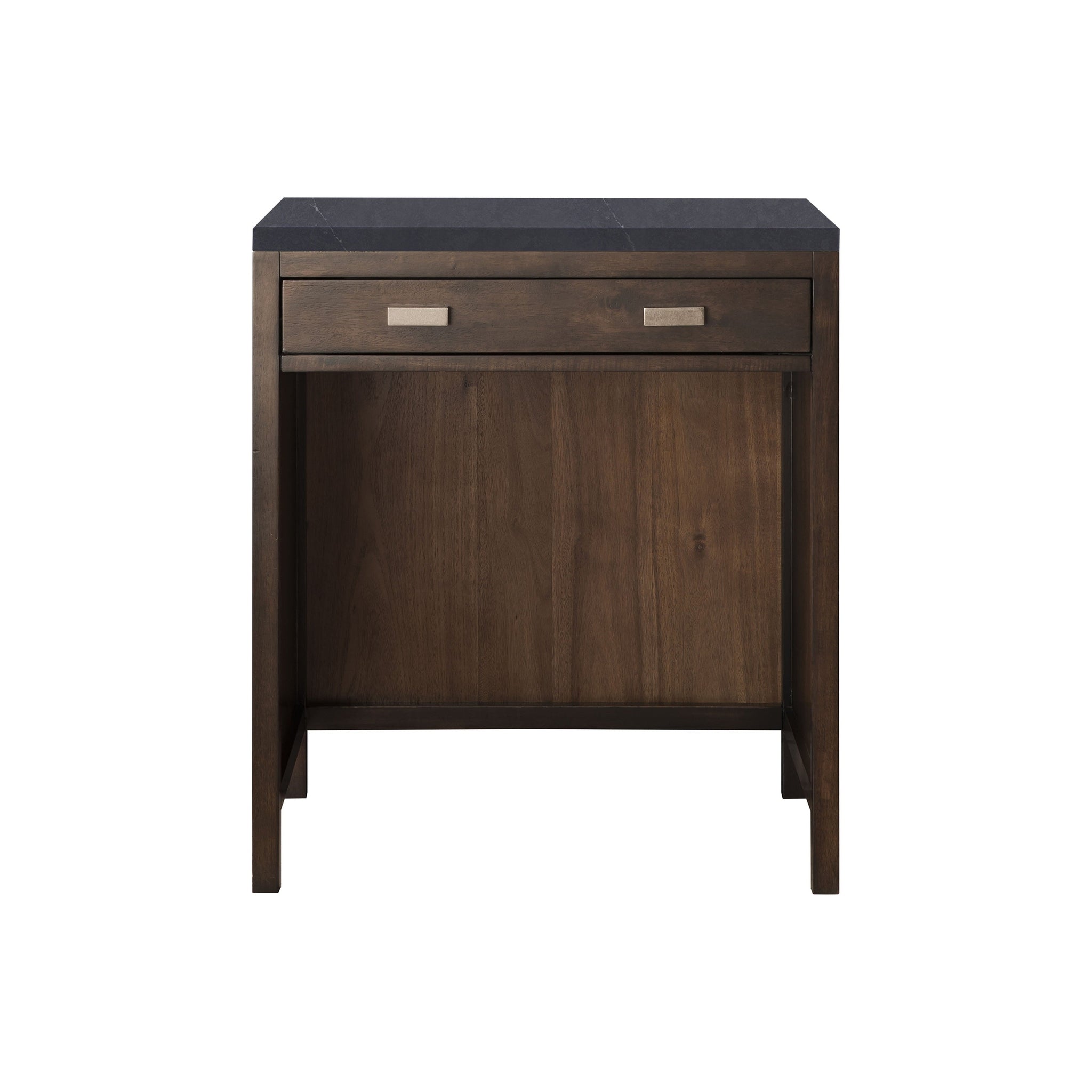 James Martin Vanities, James Martin Vanities Addison 30" Mid Century Acacia Free-standing Makeup Countertop With 3cm Charcoal Soapstone Quartz Top