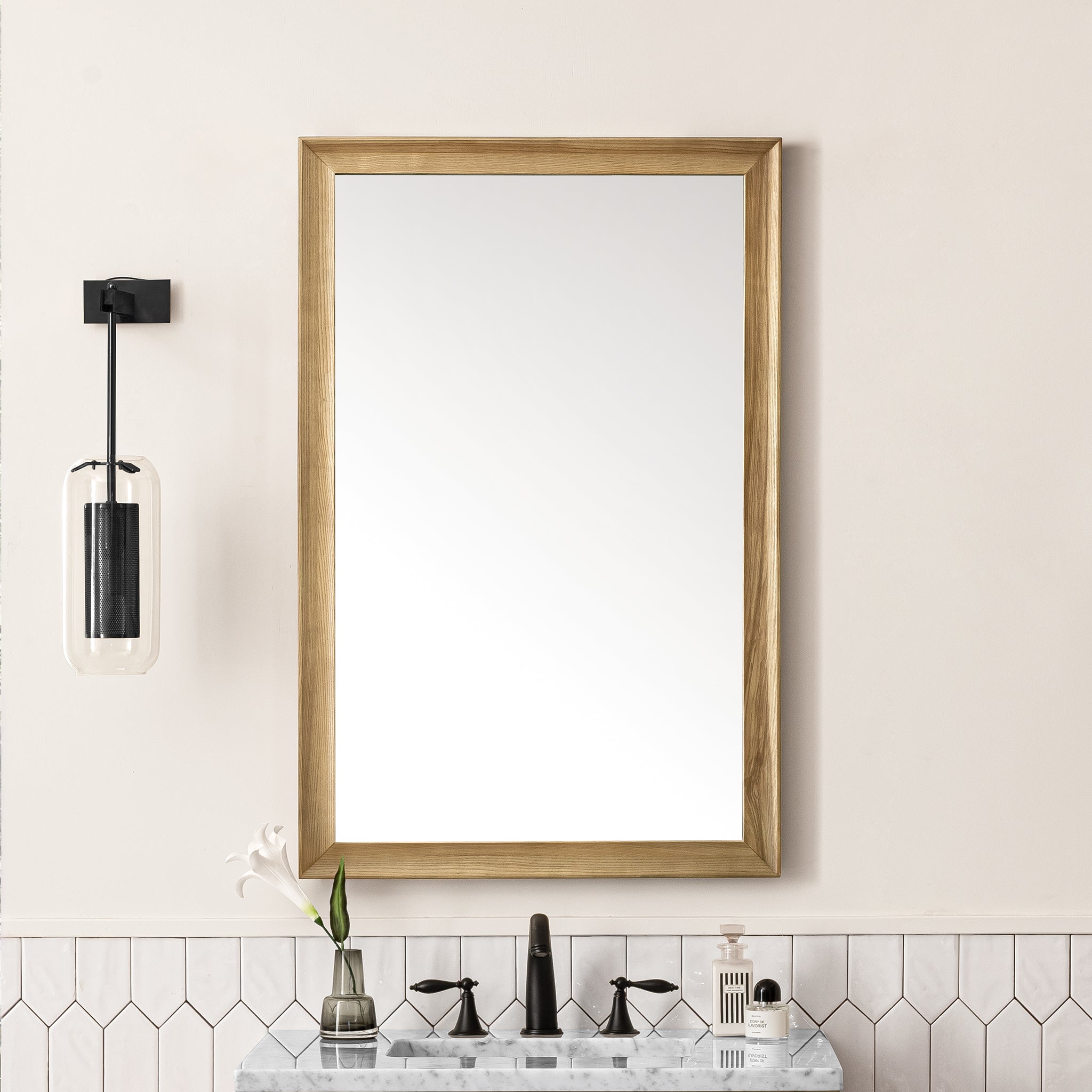 James Martin Vanities, James Martin Vanities Glenbrooke 26" Light Natural Oak Mirror