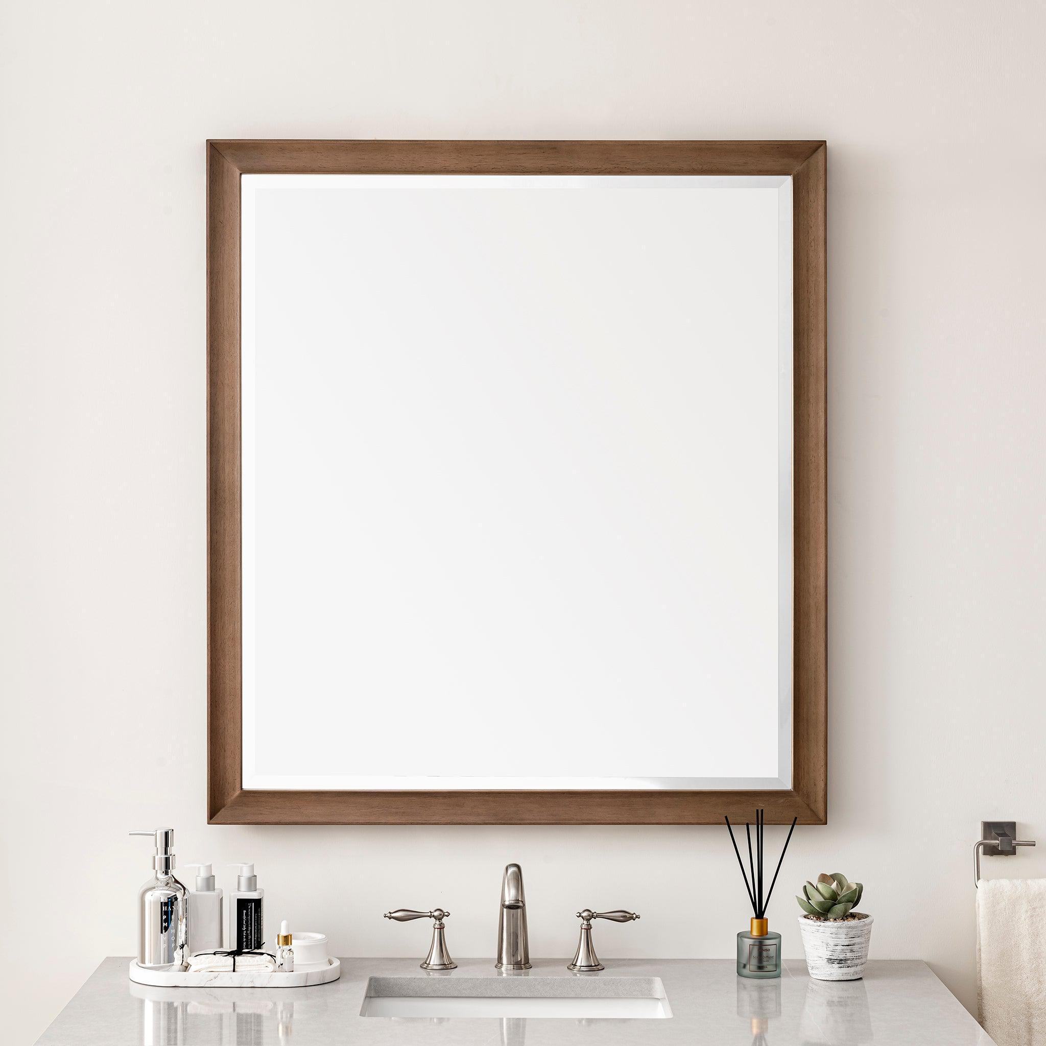 James Martin Vanities, James Martin Vanities Glenbrooke 36" Whitewashed Walnut Mirror