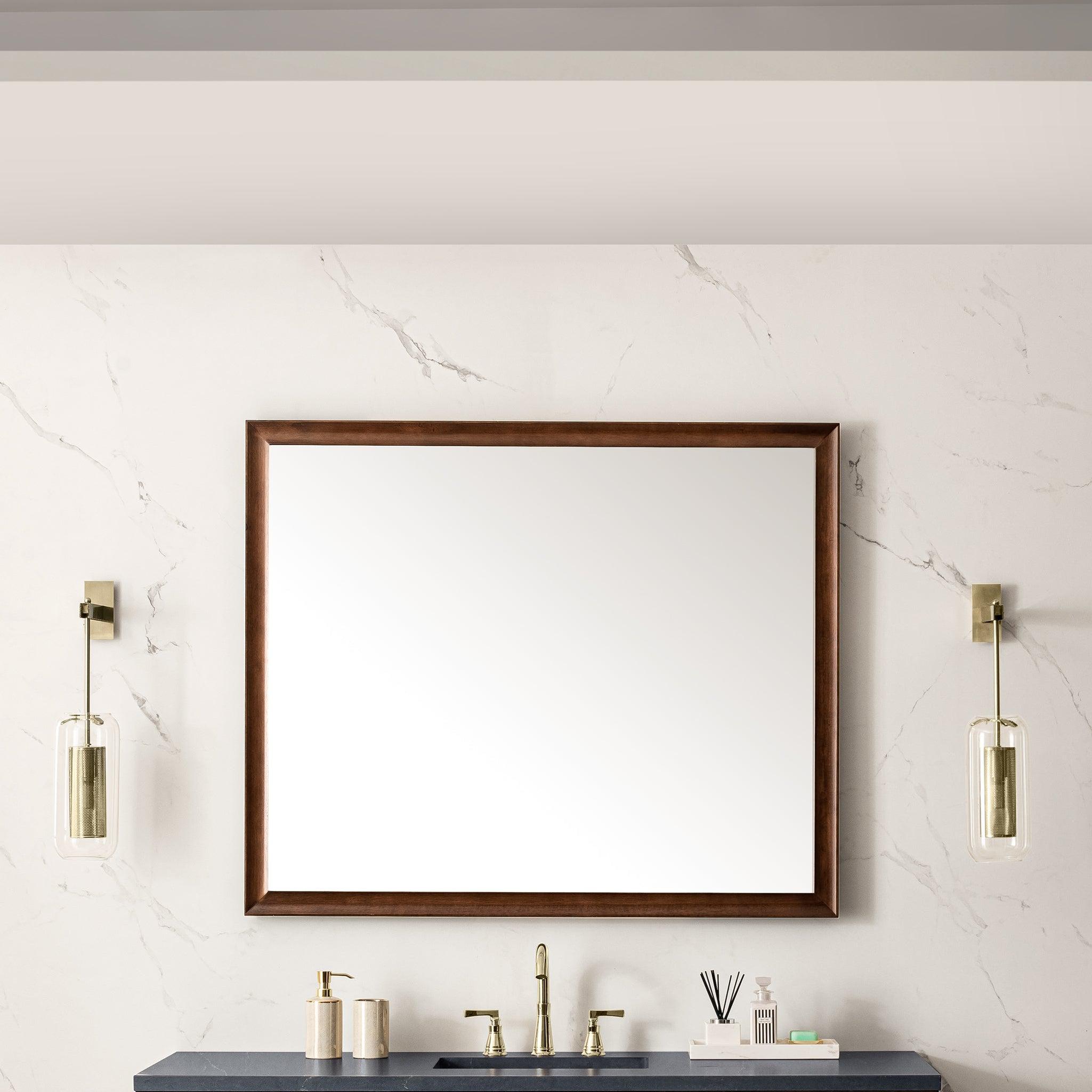 James Martin Vanities, James Martin Vanities Glenbrooke 48" Mid-Century Walnut Mirror