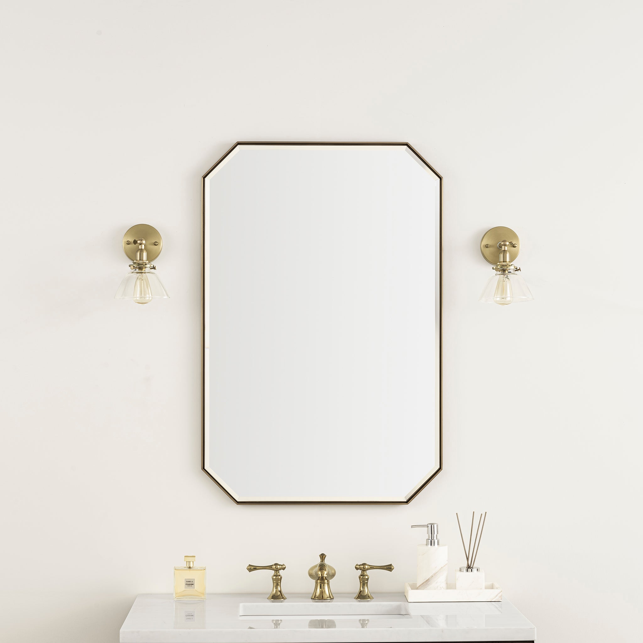 James Martin Vanities, James Martin Vanities Rohe 24" Champagne Brass Mirror