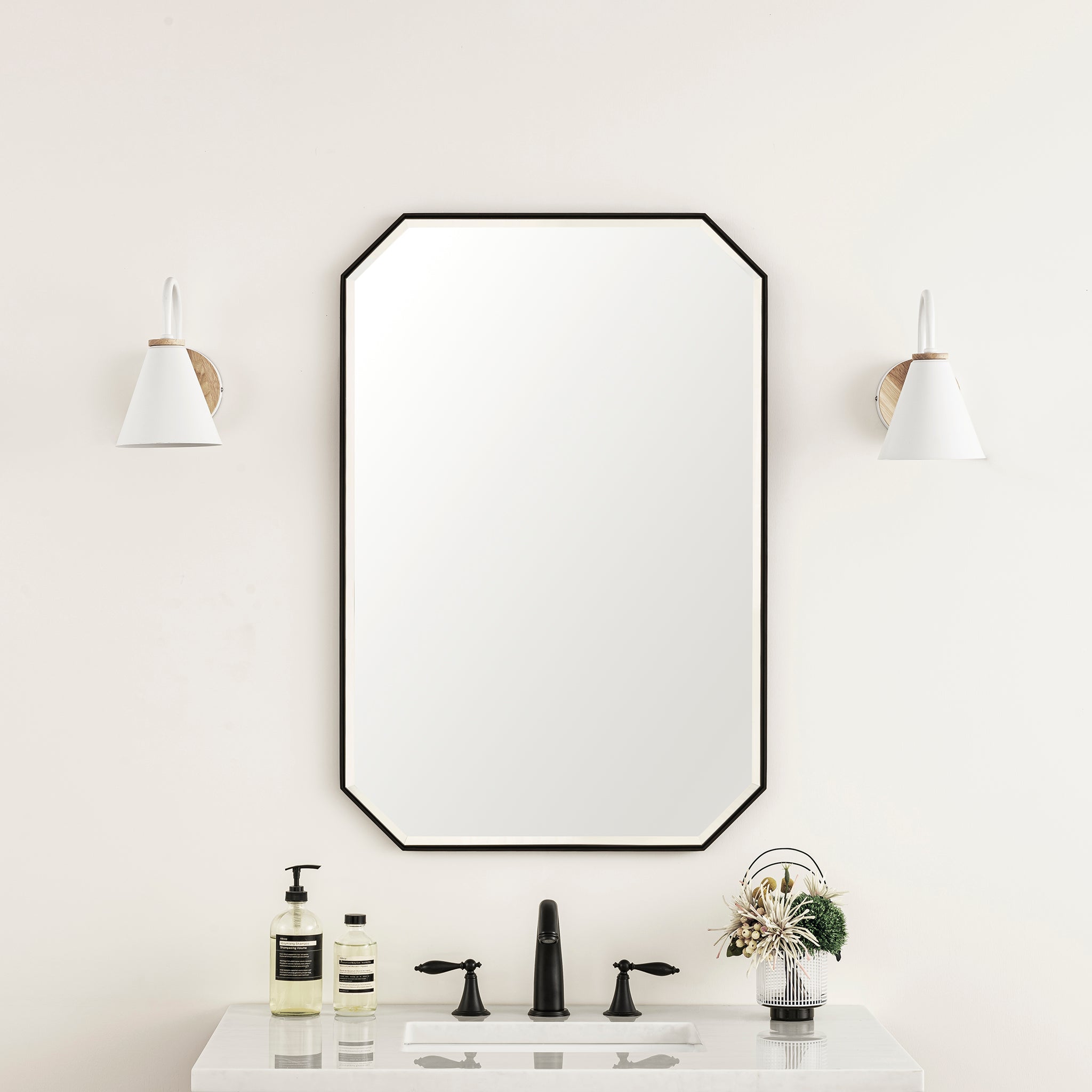 James Martin Vanities, James Martin Vanities Rohe 24" Matte Black Mirror