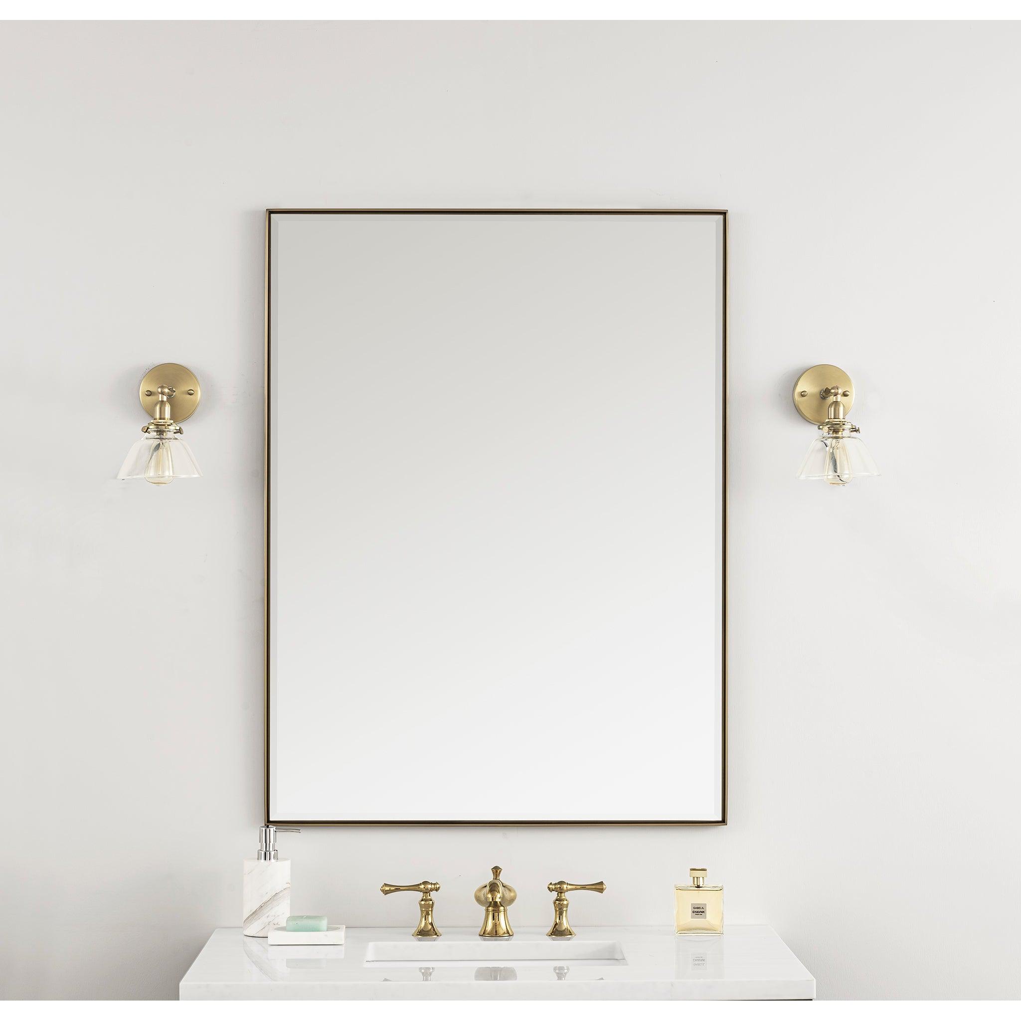 James Martin Vanities, James Martin Vanities Rohe 30" Champagne Brass Mirror