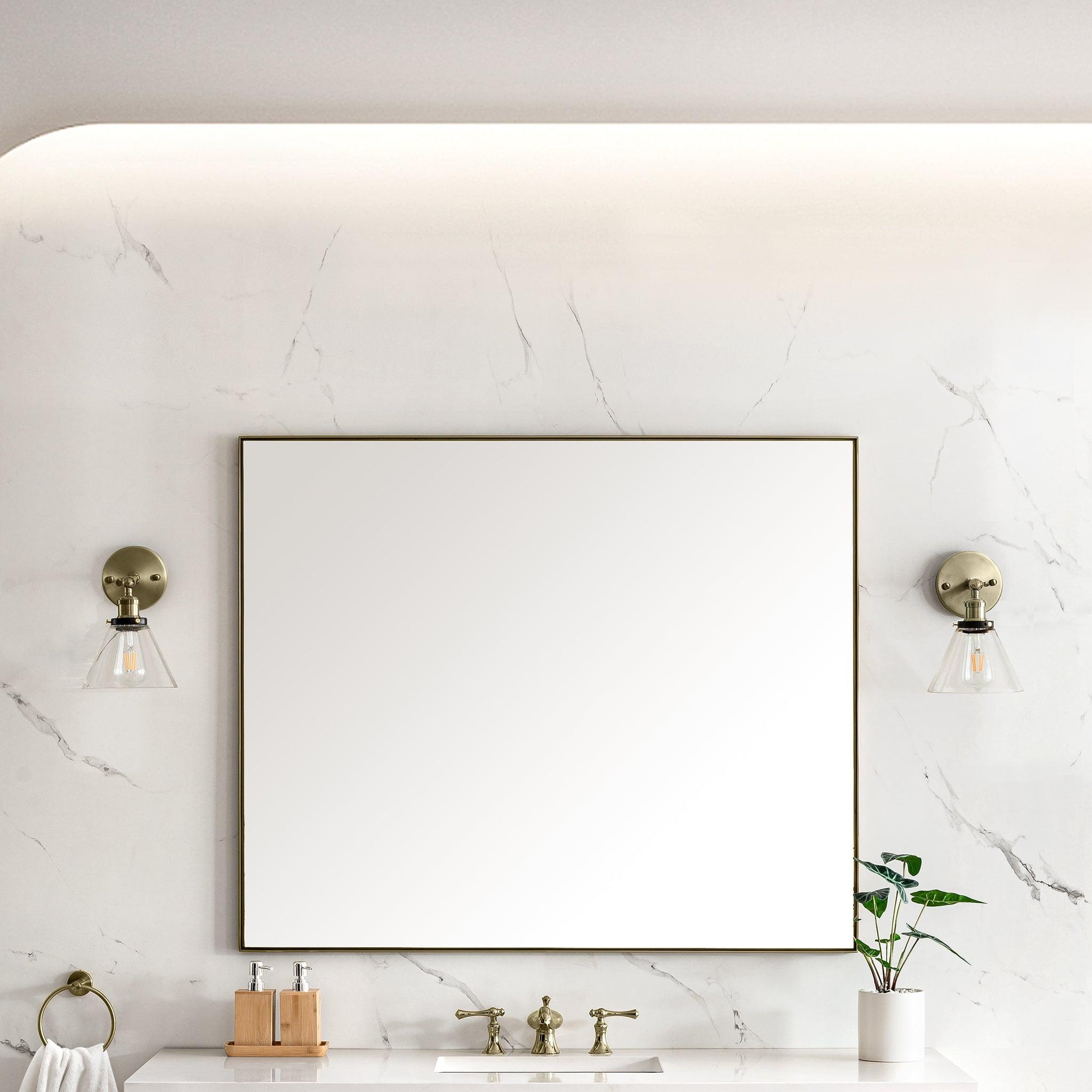 James Martin Vanities, James Martin Vanities Rohe 48" Champagne Brass Mirror