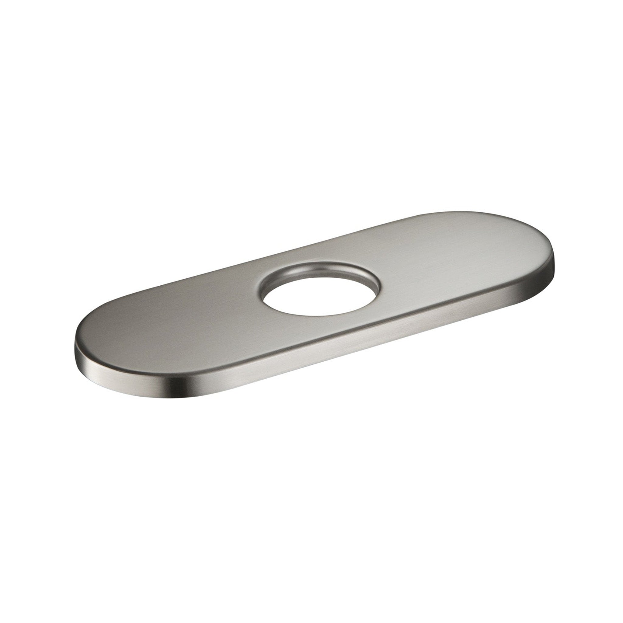 KIBI, KIBI 6" Stainless Steel Faucet Hole Cover in Brushed Nickel Finish