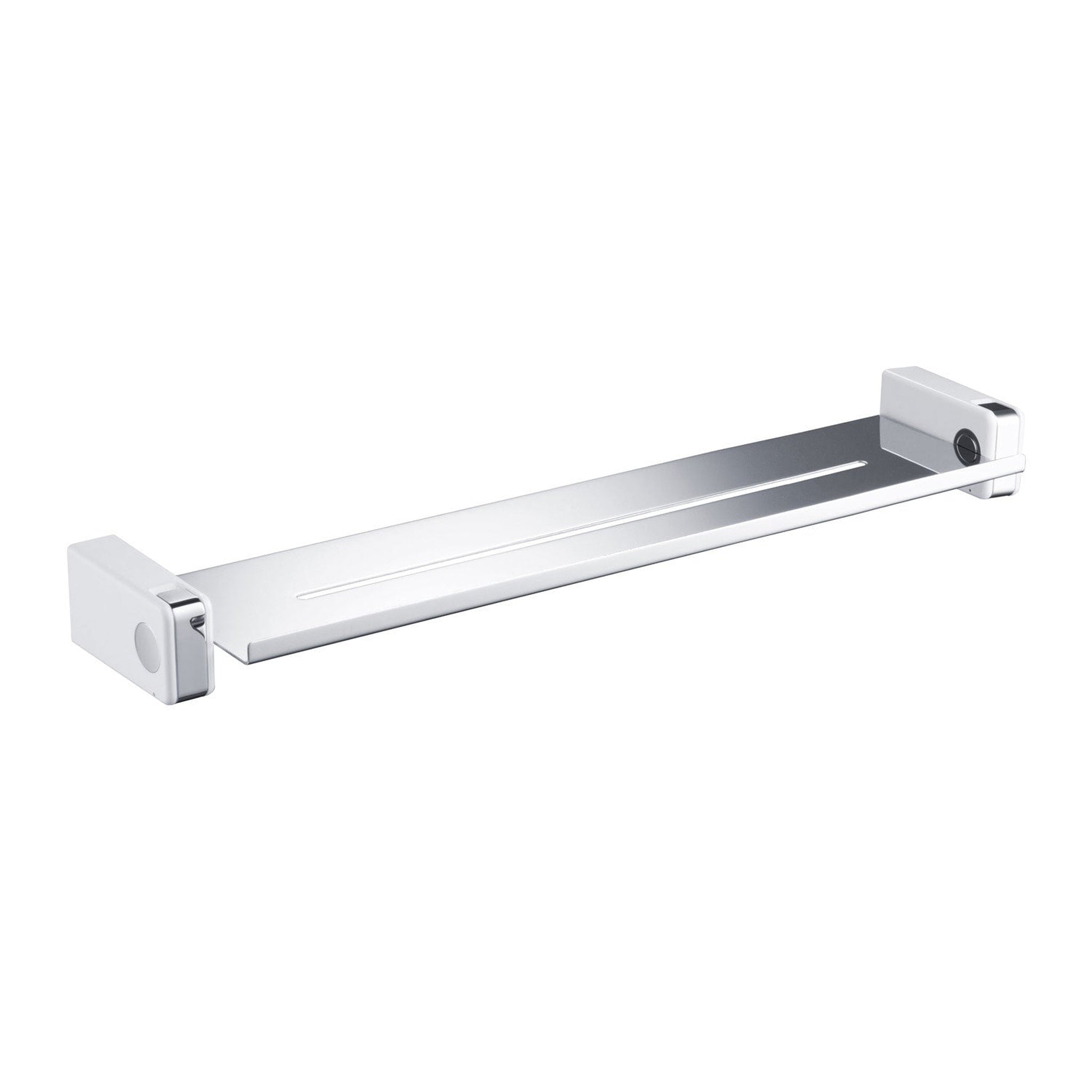 KIBI, KIBI Artis Towel Shelf With Hook in Chrome White Finish