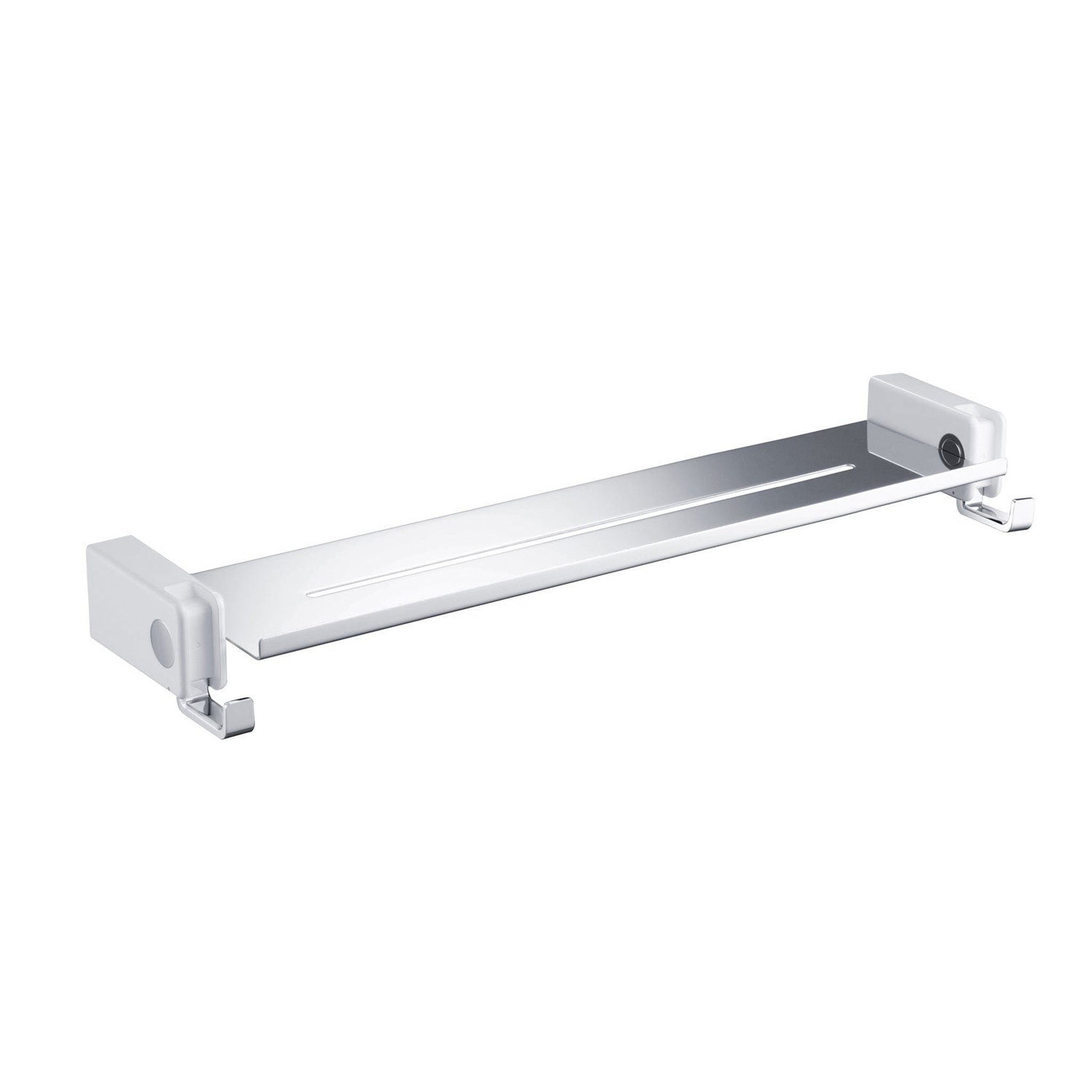 KIBI, KIBI Artis Towel Shelf With Hook in Chrome White Finish