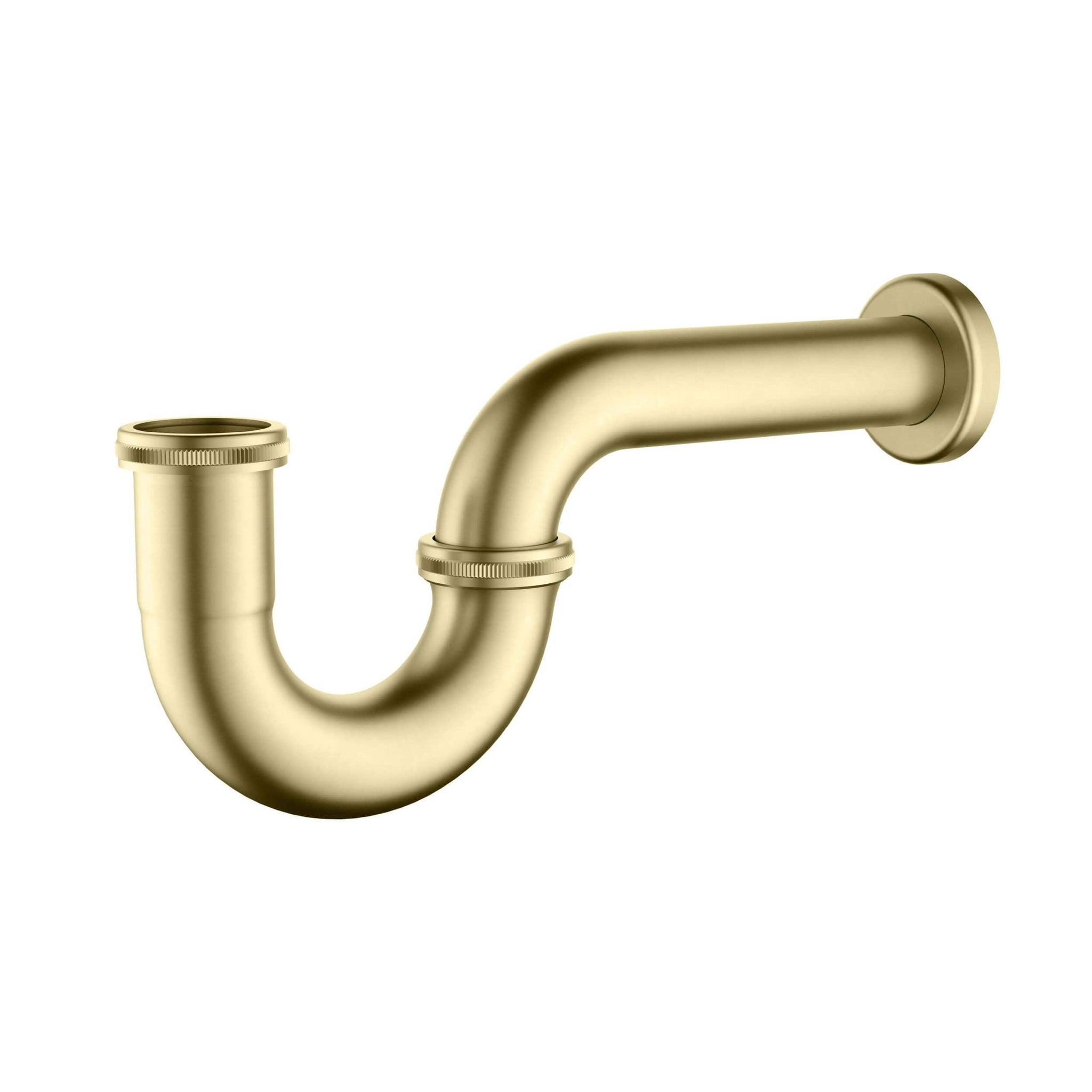 KIBI, KIBI Brass 1.5" Bathroom Sink Decorative P-Trap in Brushed Gold Finish