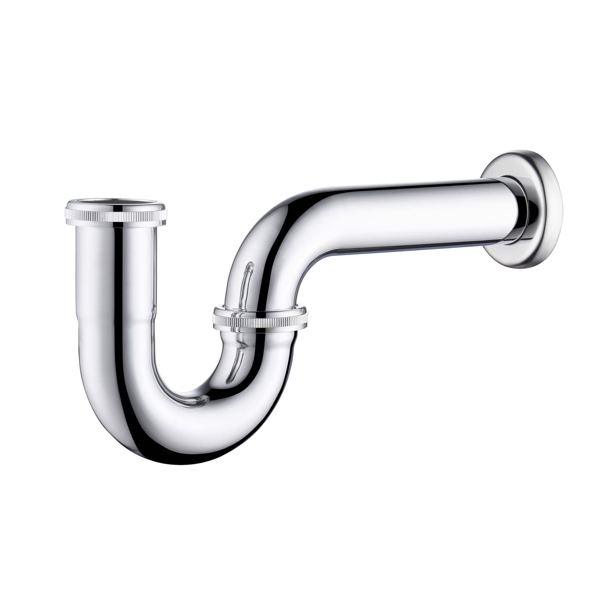 KIBI, KIBI Brass 1.5" Bathroom Sink Decorative P-Trap in Chrome Finish