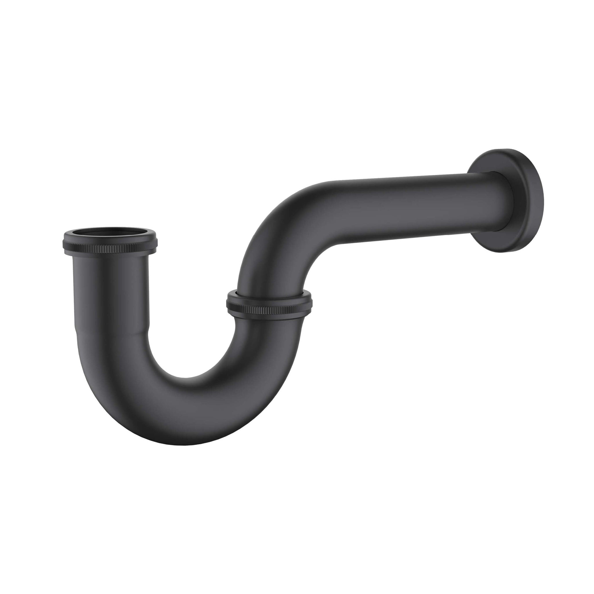 KIBI, KIBI Brass 1.5" Bathroom Sink Decorative P-Trap in Matte Black Finish