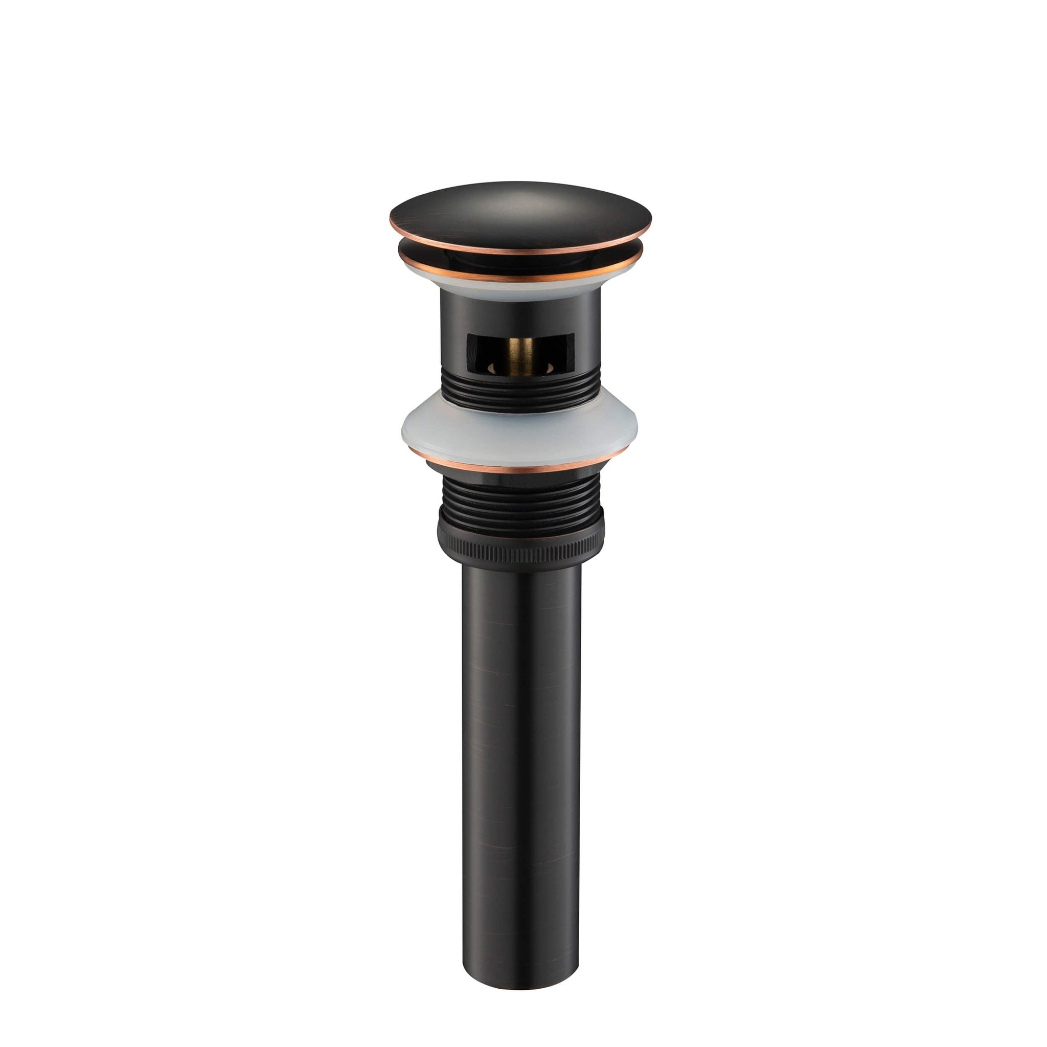 KIBI, KIBI Brass Bathroom Sink Pop-Up Drain Stopper Full Cover With Overflow in Oil Rubbed Bronze Finish