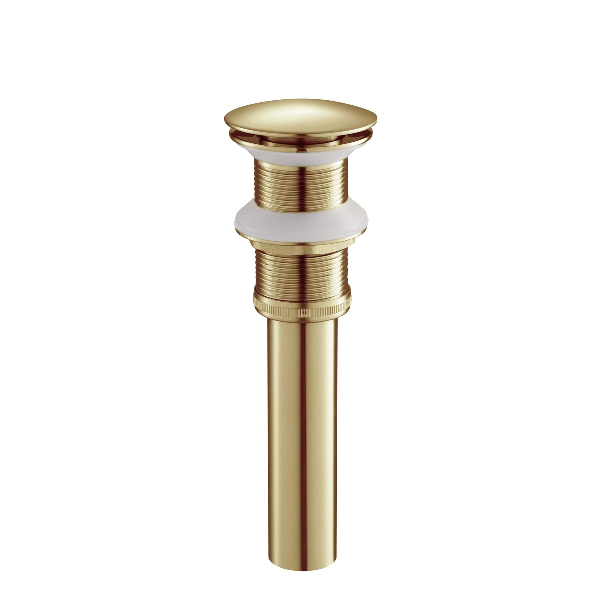 KIBI, KIBI Brass Bathroom Vessel Sink Pop-Up Drain Stopper Full Cover Without Overflow in Brushed Gold Finish