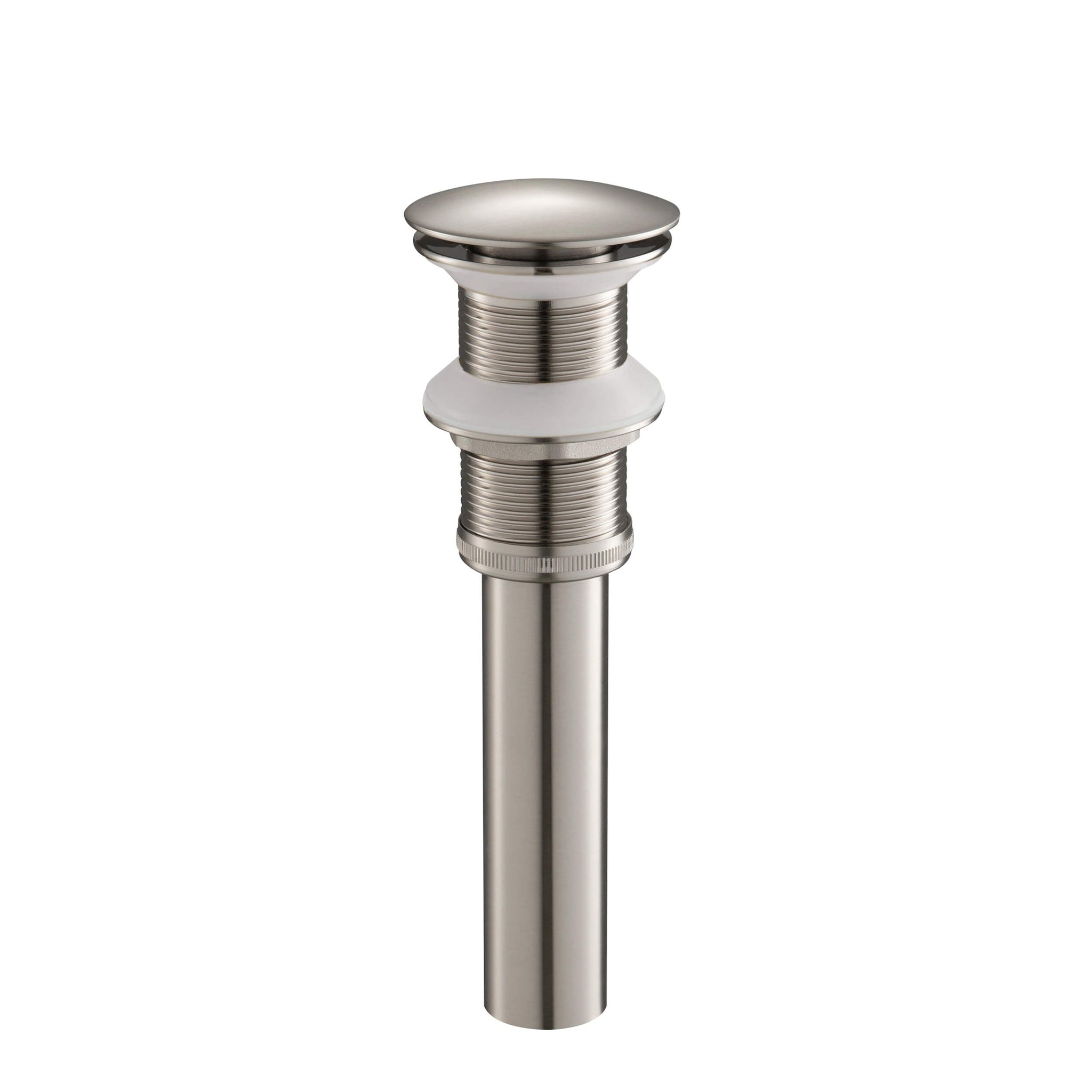 KIBI, KIBI Brass Bathroom Vessel Sink Pop-Up Drain Stopper Full Cover Without Overflow in Brushed Nickel Finish