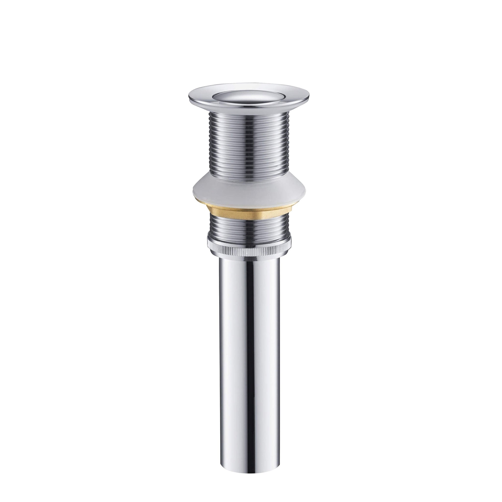 KIBI, KIBI Brass Bathroom Vessel Sink Pop-Up Drain Stopper Small Cover Without Overflow in Chrome Finish