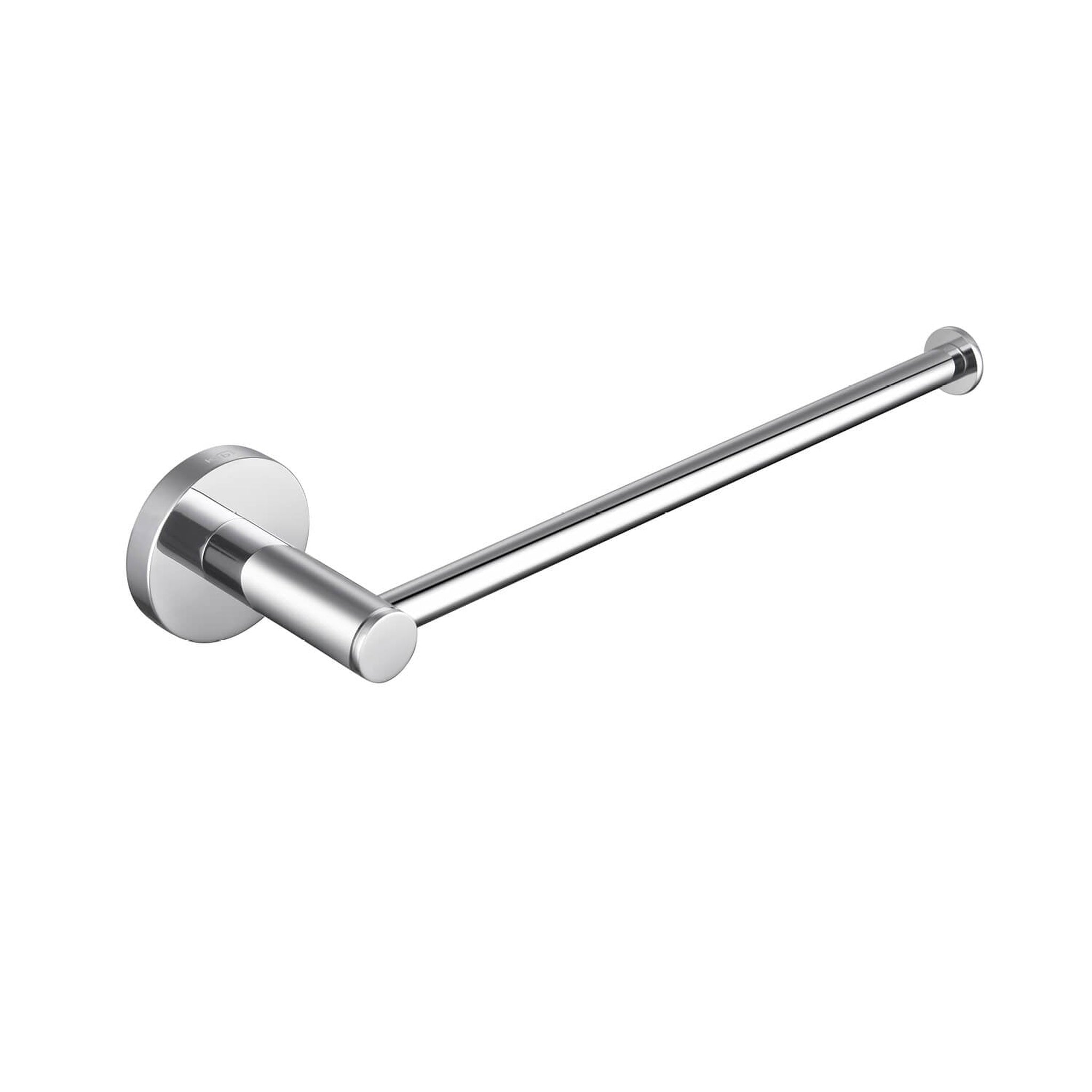 KIBI, KIBI Circular 10" Brass Bathroom Towel Bar in Chrome Finish