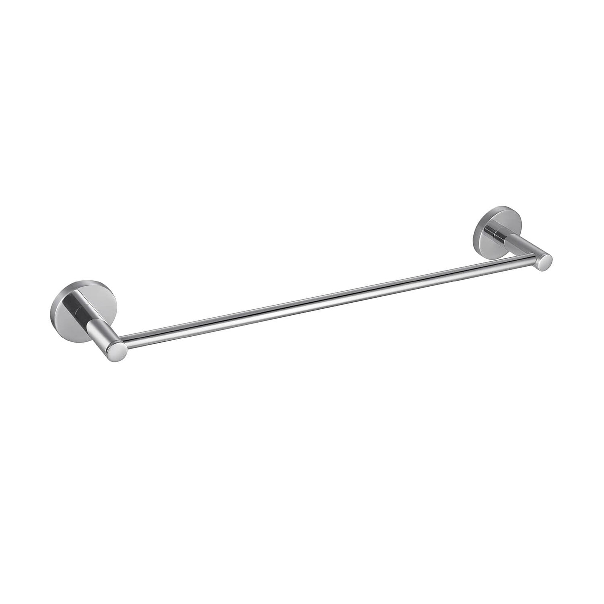 KIBI, KIBI Circular 18" Brass Bathroom Towel Bar in Chrome Finish