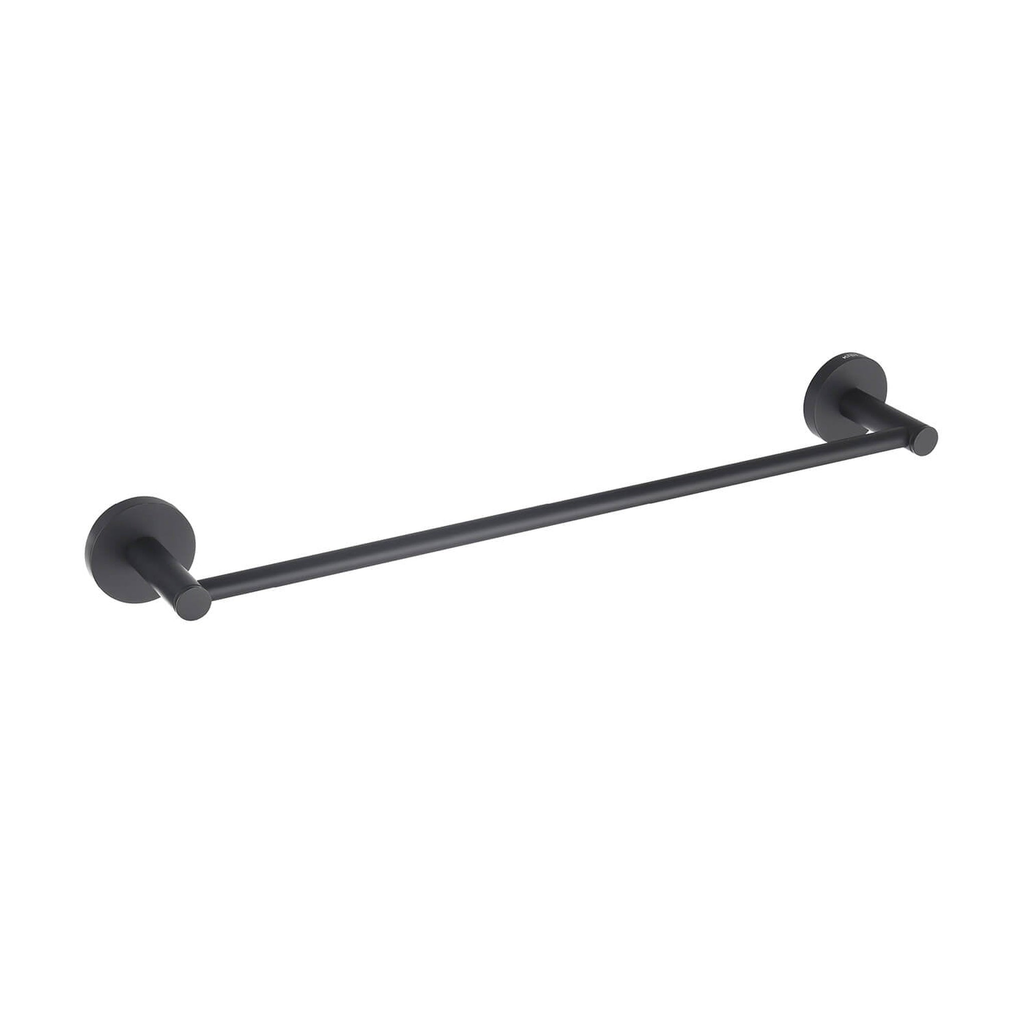 KIBI, KIBI Circular 18" Brass Bathroom Towel Bar in Matte Black Finish