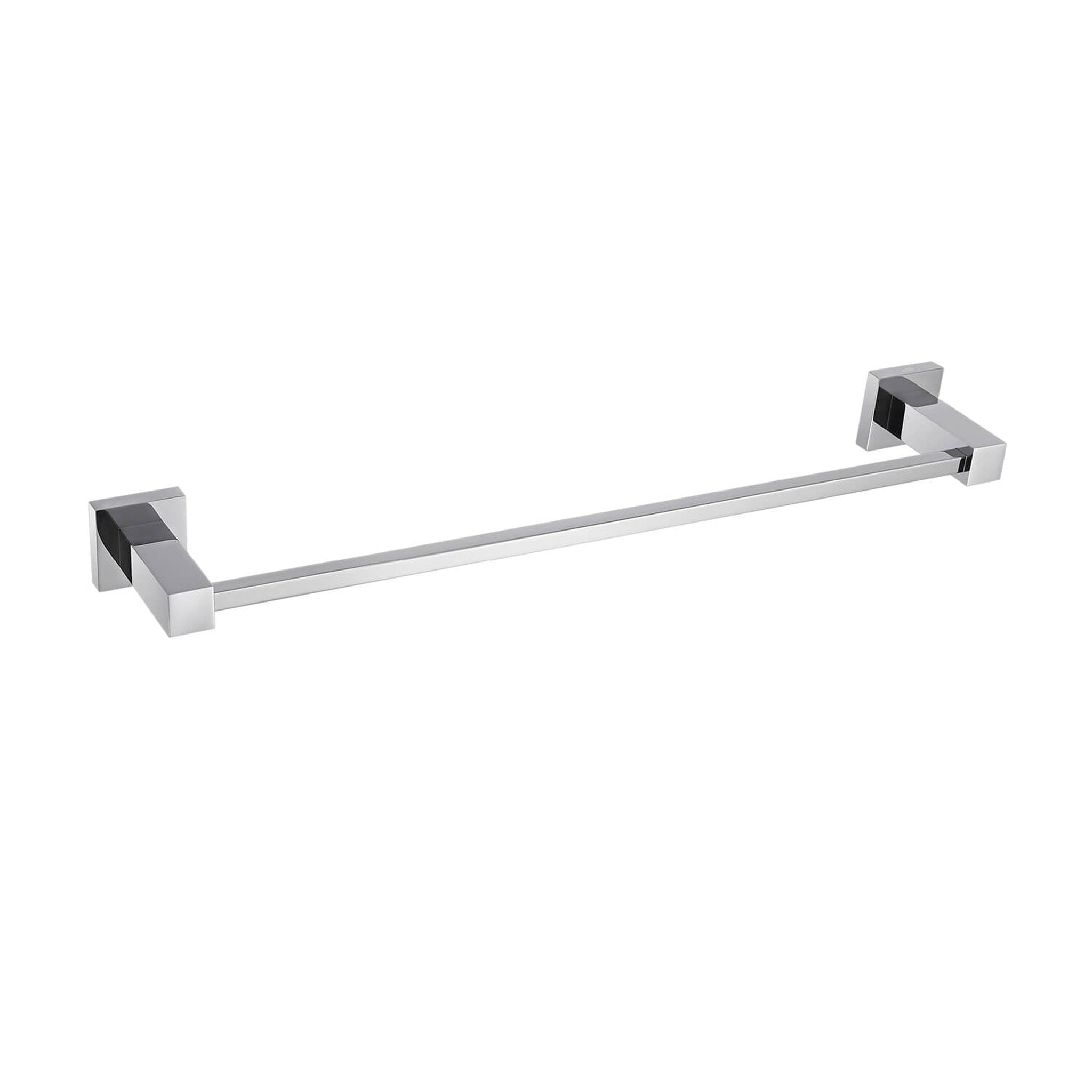 KIBI, KIBI Cube 18" Brass Bathroom Towel Bar in Chrome Finish