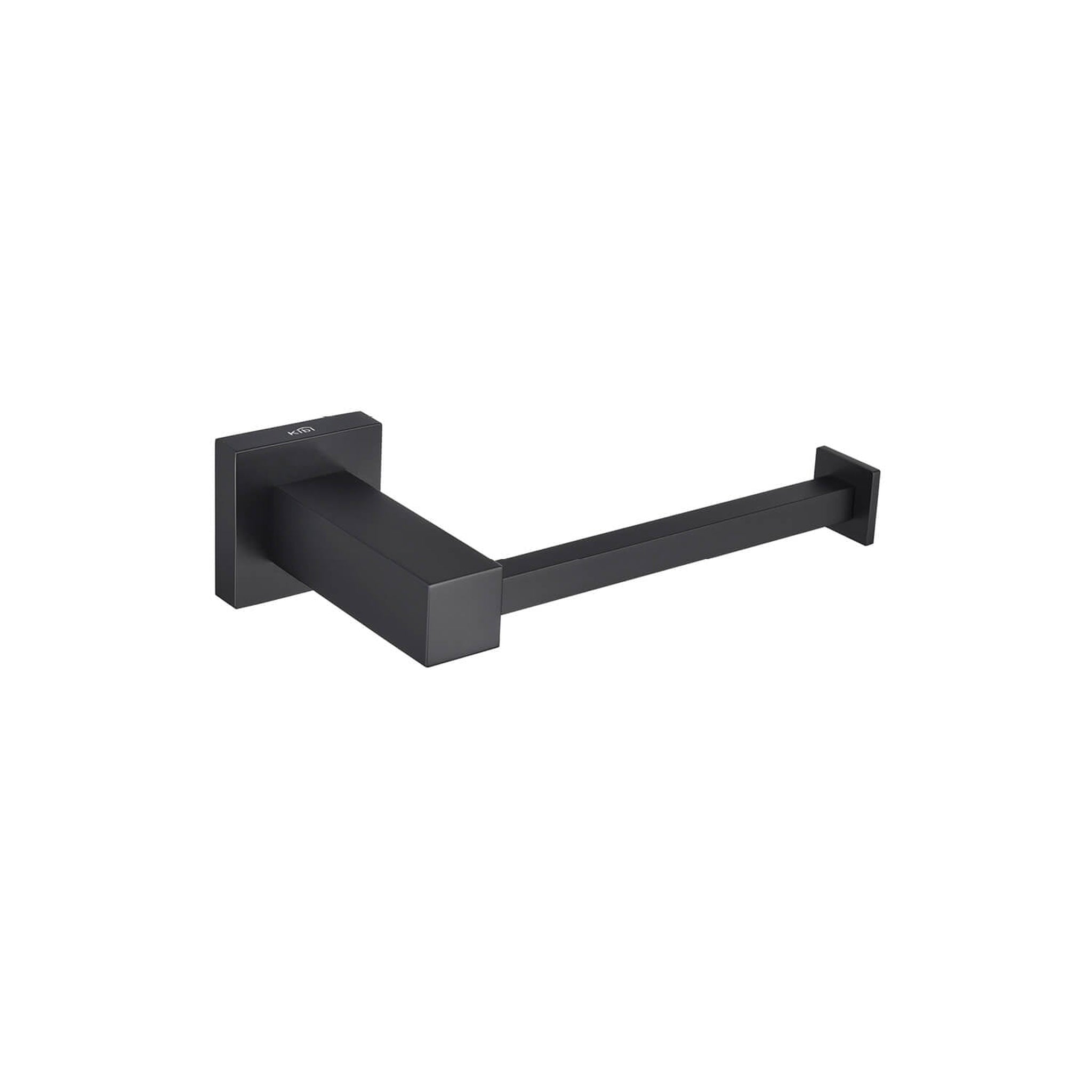 KIBI, KIBI Cube Brass Bathroom Tissue Holder in Matte Black Finish