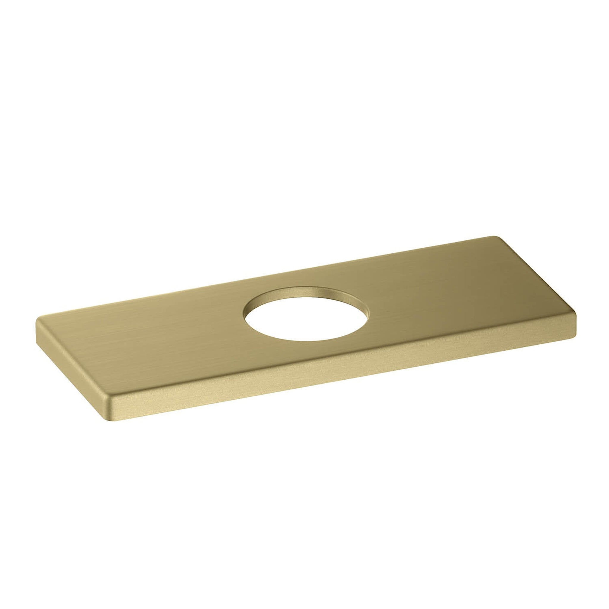 KIBI, KIBI Cubic 6" Stainless Steel Faucet Hole Cover in Brushed Gold Finish