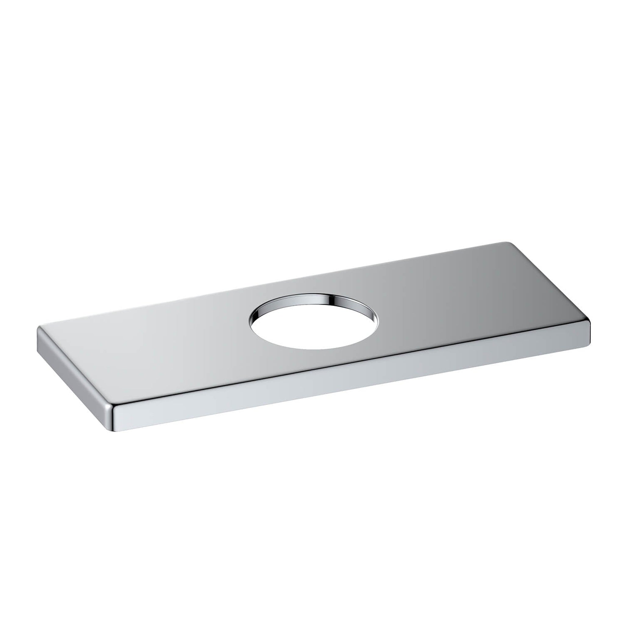 KIBI, KIBI Cubic 6" Stainless Steel Faucet Hole Cover in Chrome Finish