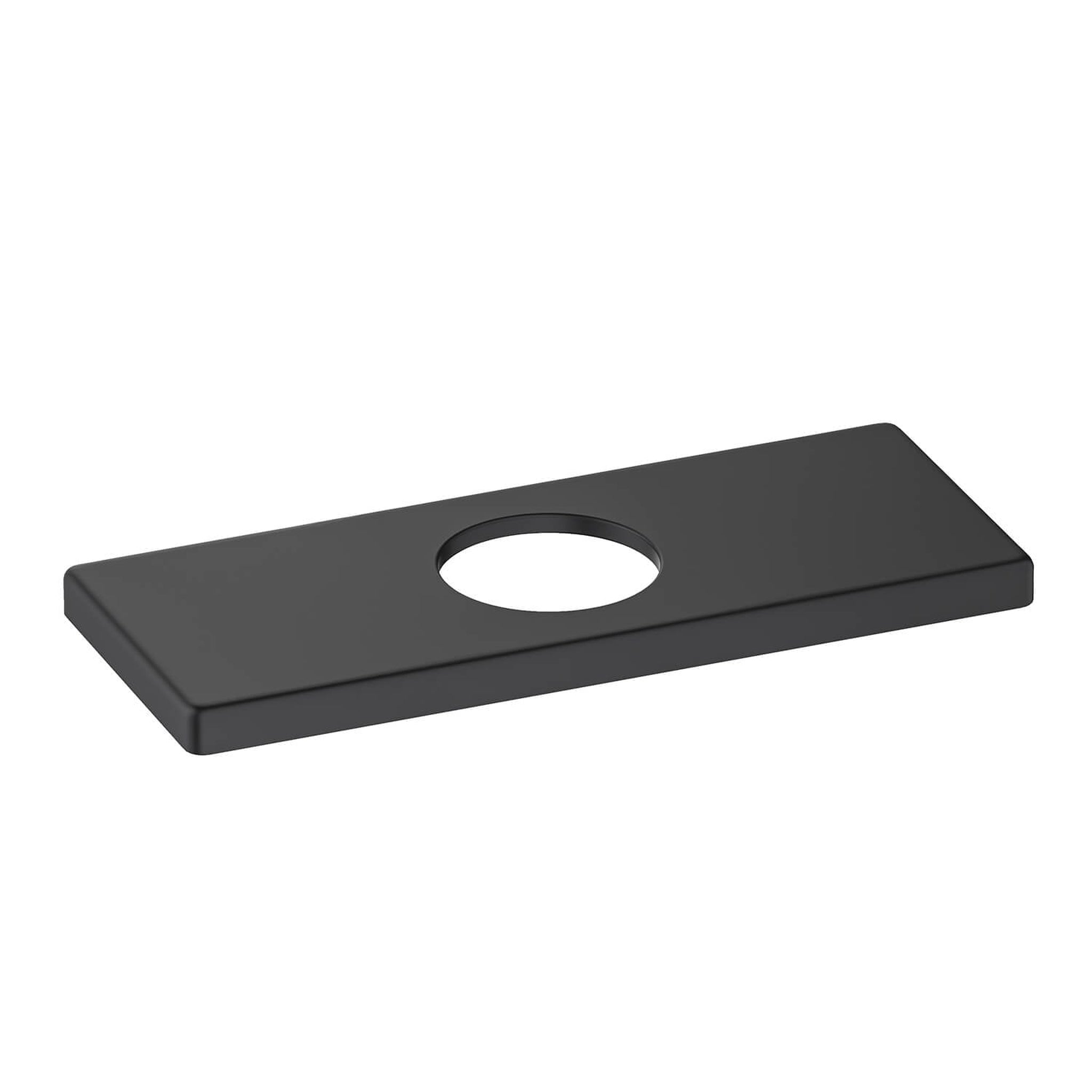 KIBI, KIBI Cubic 6" Stainless Steel Faucet Hole Cover in Matte Black Finish