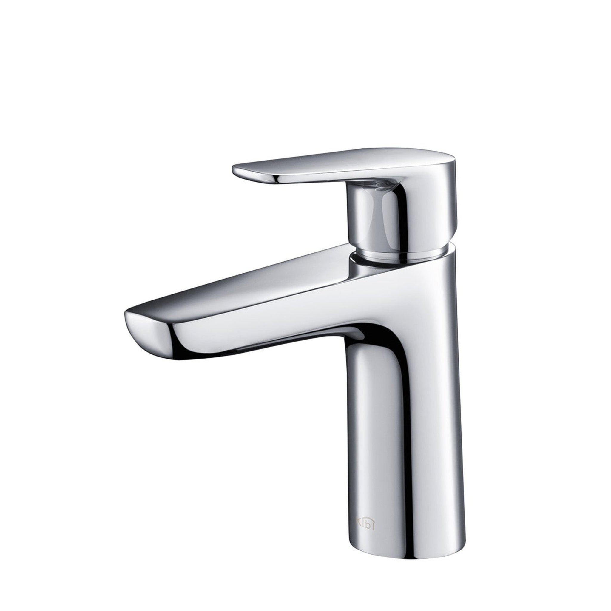 KIBI, KIBI Harmony Single Handle Chrome Solid Brass Bathroom Sink Faucet