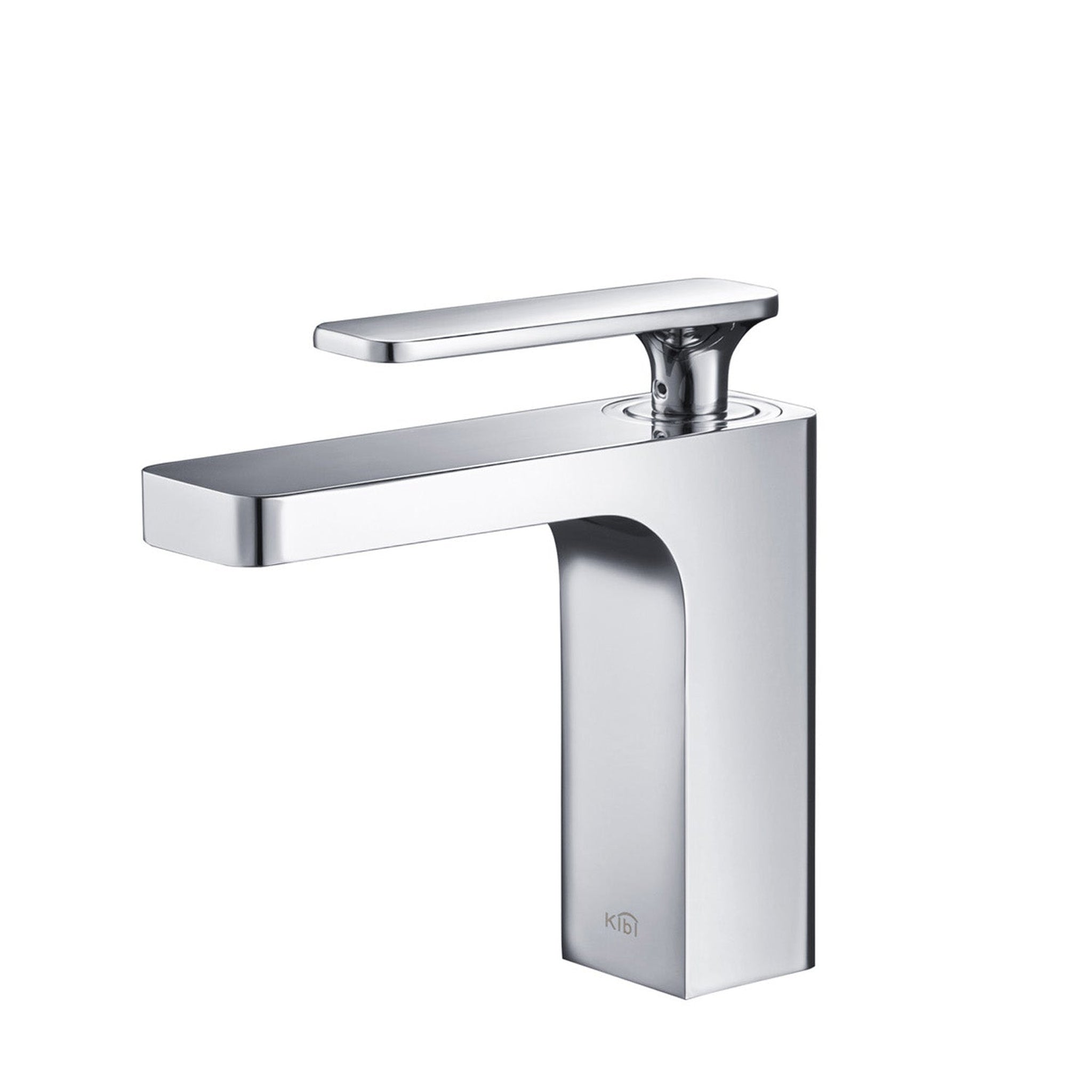 KIBI, KIBI Infinity Single Handle Chrome Solid Brass Bathroom Vanity Sink Faucet