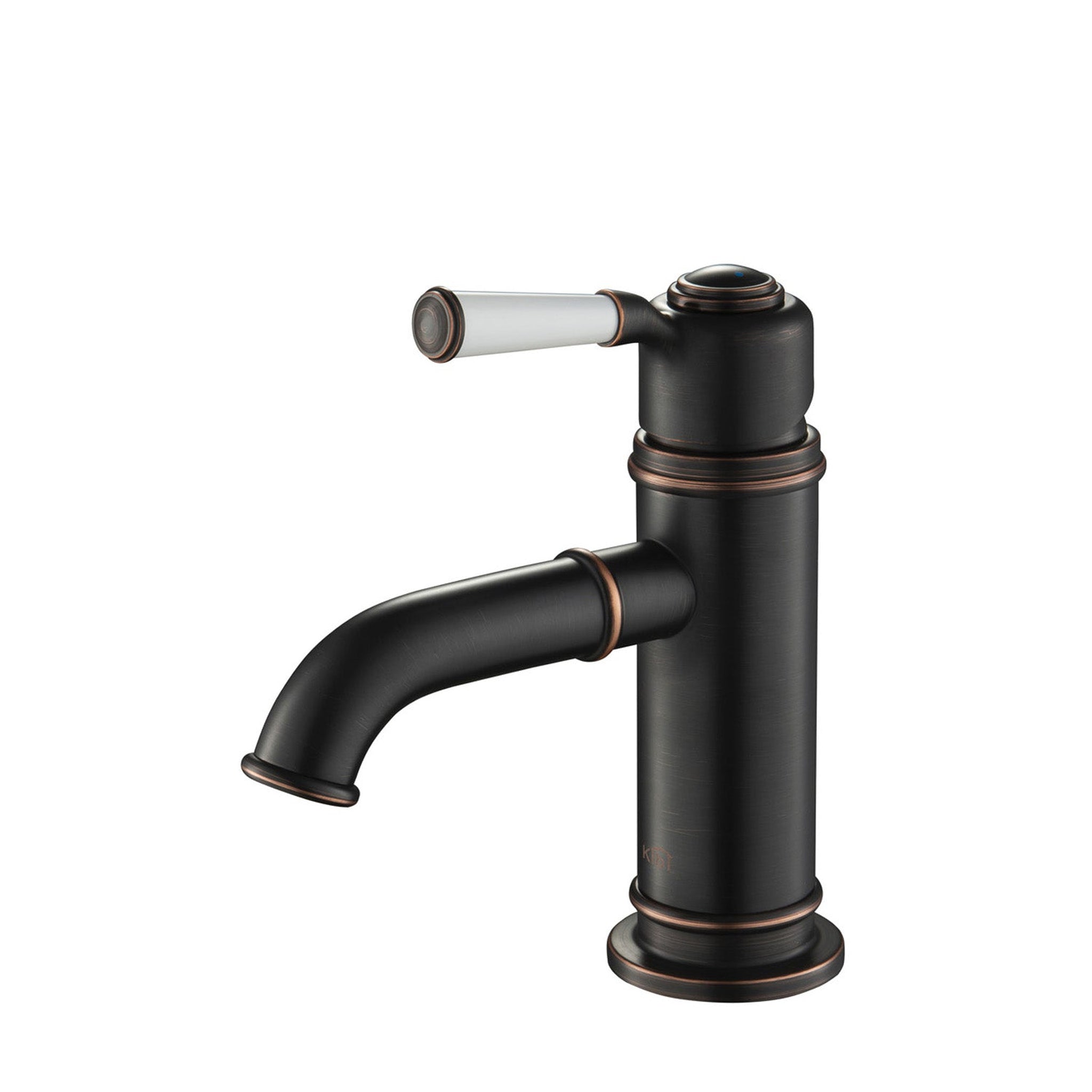 KIBI, KIBI Victorian Single Handle Oil Rubbed Bronze Solid Brass Bathroom Vanity Sink Faucet