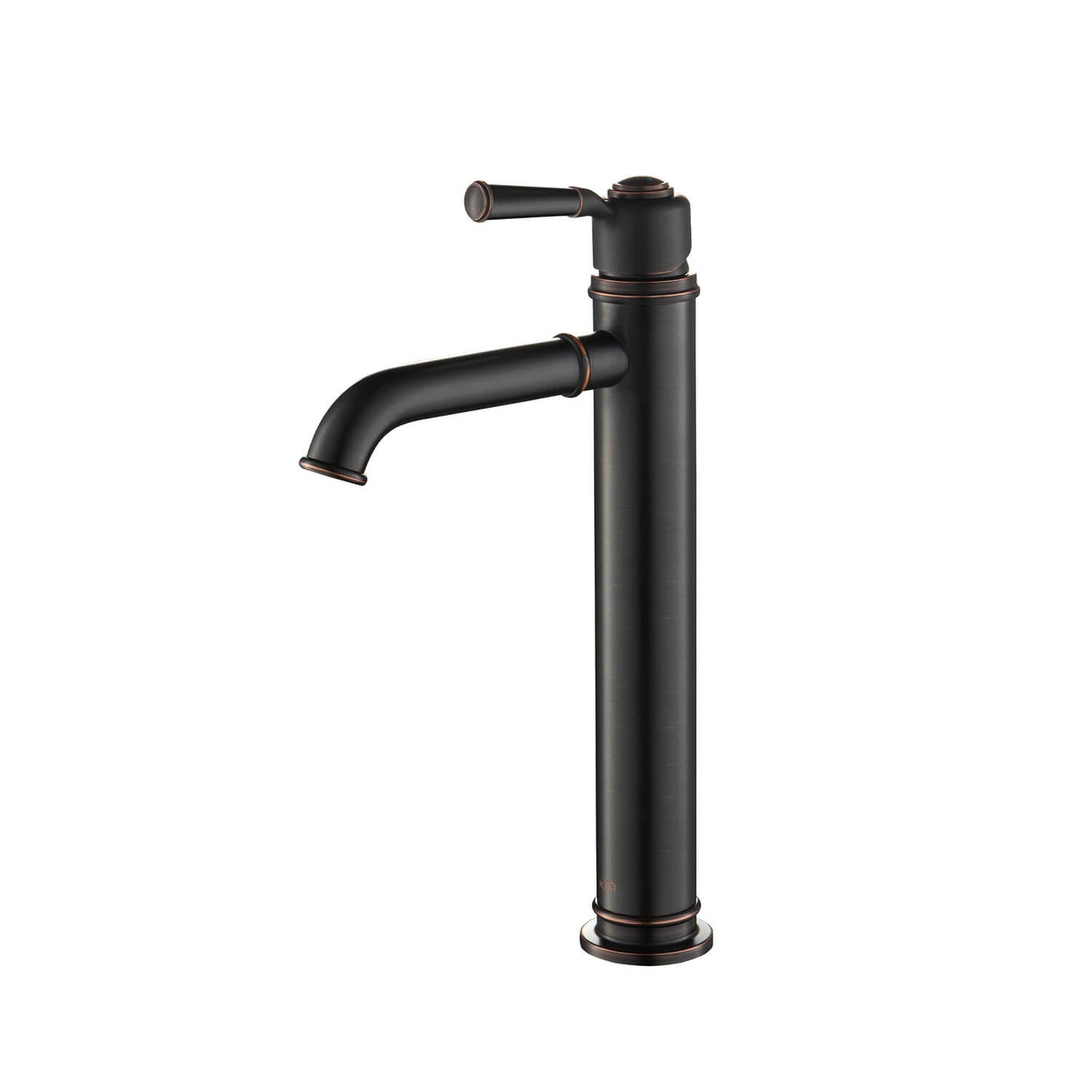 KIBI, KIBI Victorian Single Handle Oil Rubbed Bronze Solid Brass Bathroom Vanity Vessel Sink Faucet