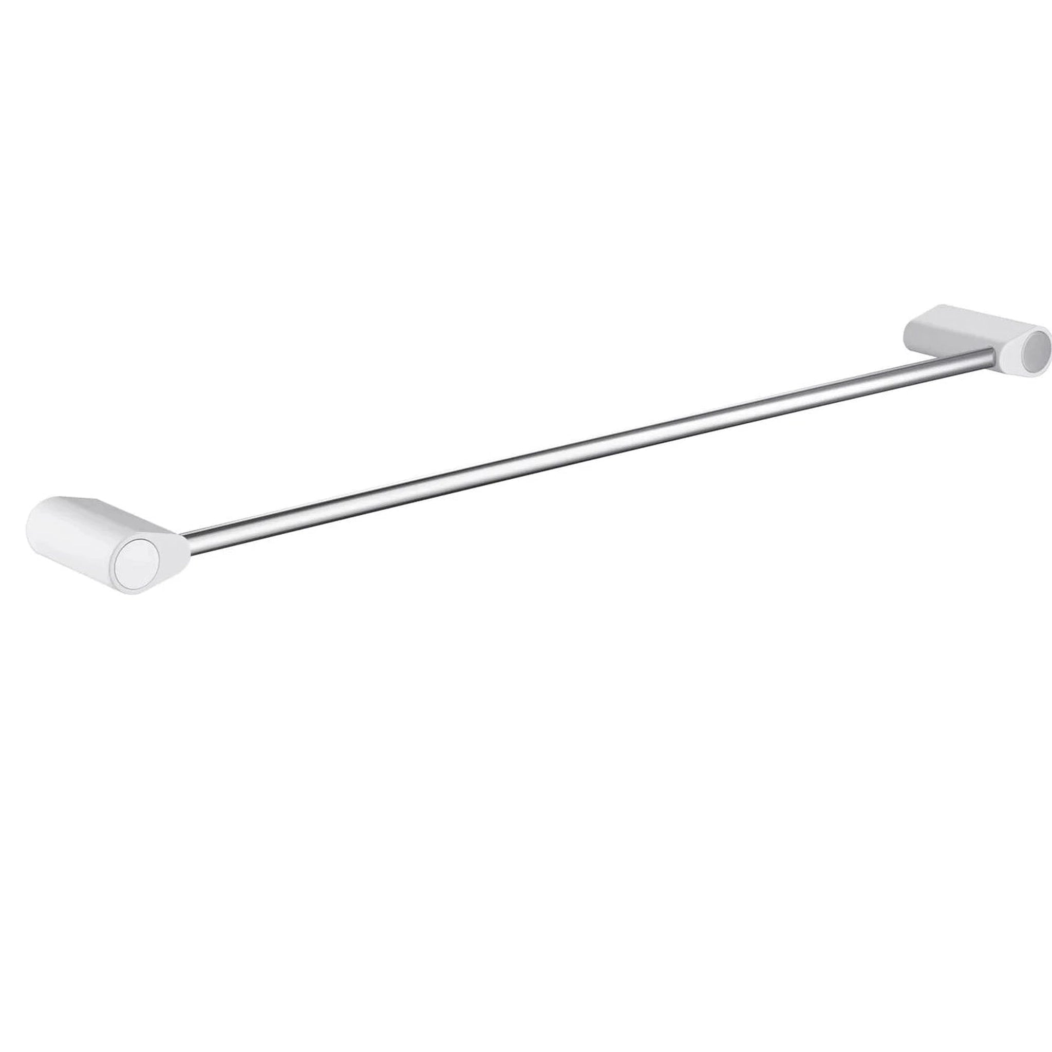 KIBI, KIBI Volcano 24" Brass Bathroom Towel Bar in Chrome White Finish