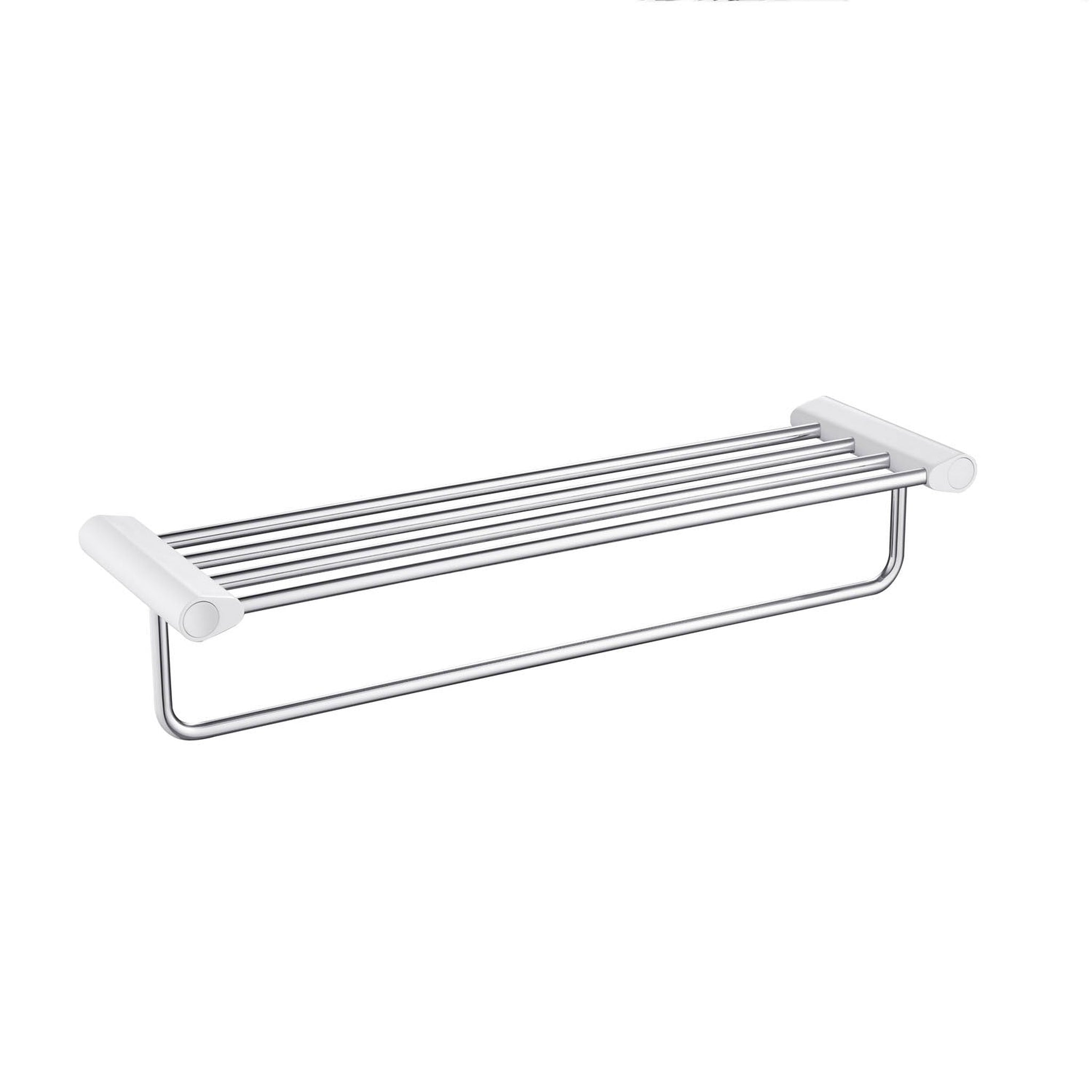 KIBI, KIBI Volcano Towel Rack in Chrome White Finish