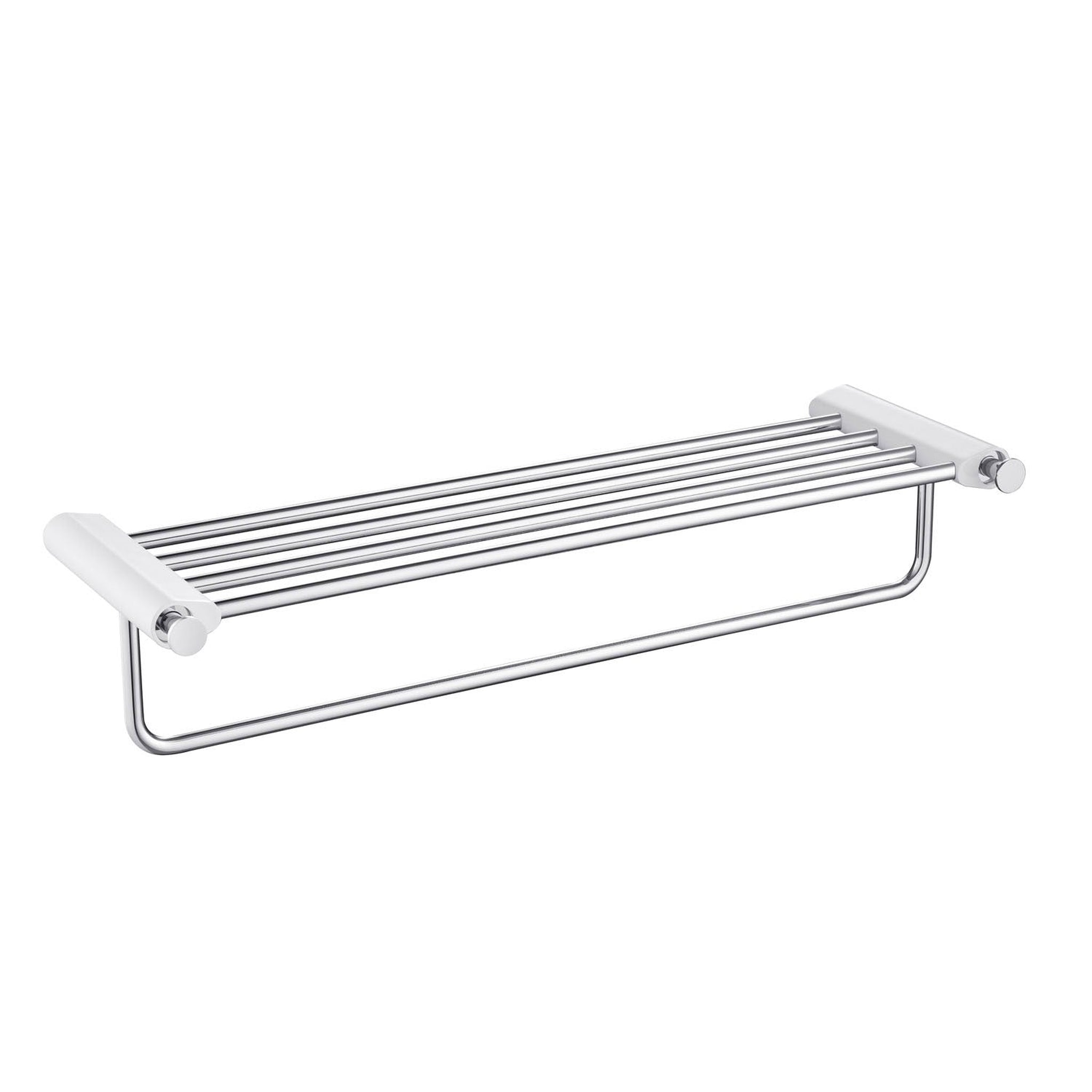 KIBI, KIBI Volcano Towel Rack in Chrome White Finish