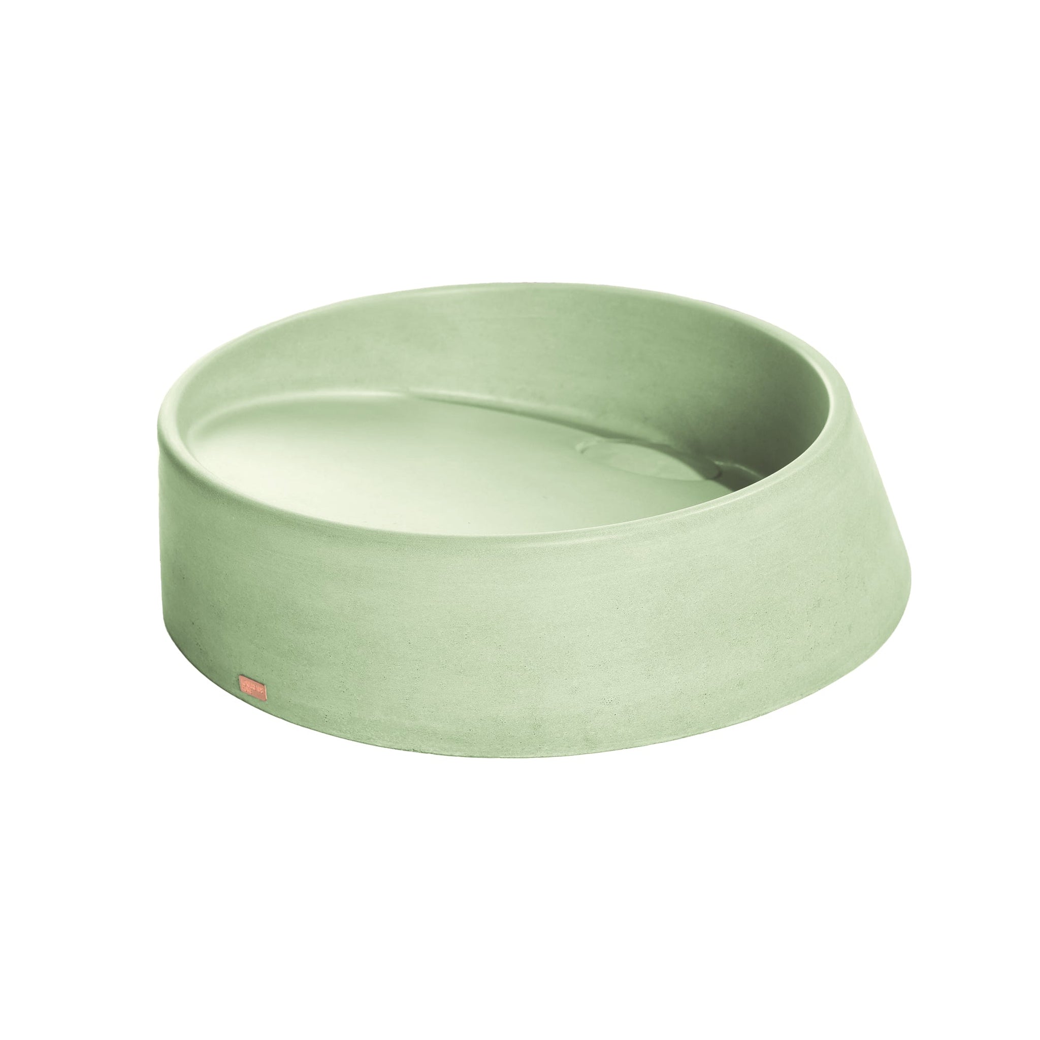 Konkretus, Konkretus Dal04 16" Ceiba Green Top Mount Round Vessel Concrete Bathroom Sink