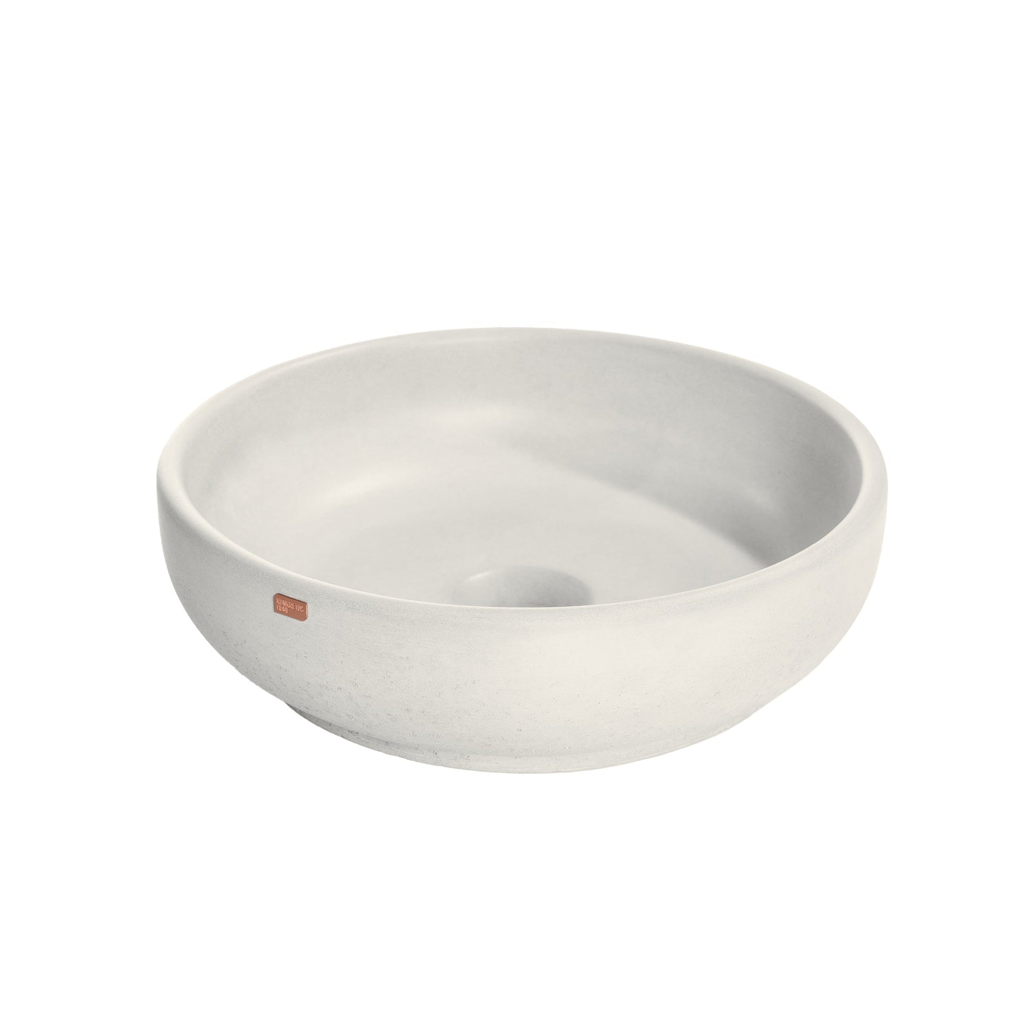 Konkretus, Konkretus Fladd02 15" Shadow Gray Top Mount Vessel Concrete Bathroom Sink