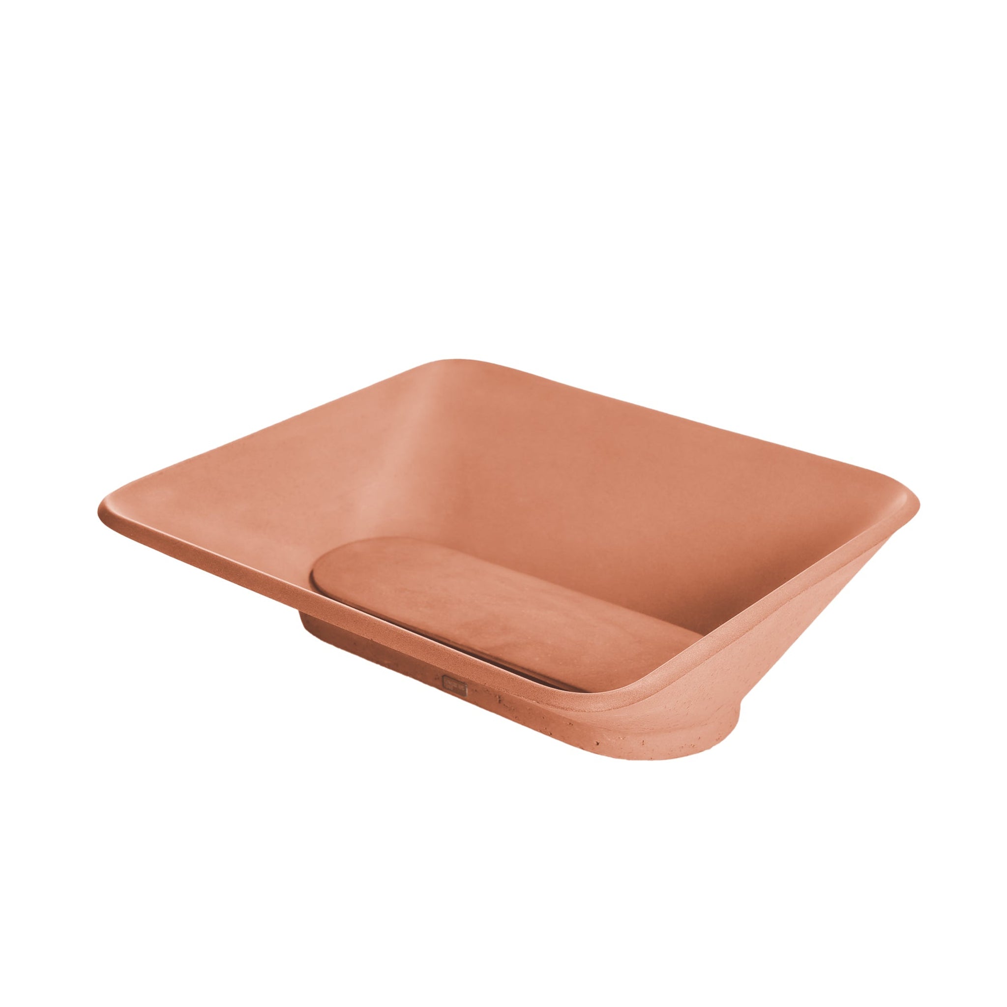 Konkretus, Konkretus Pondok01 14" Antilles Orange Top Mount Rectangular Vessel Concrete Bathroom Sink