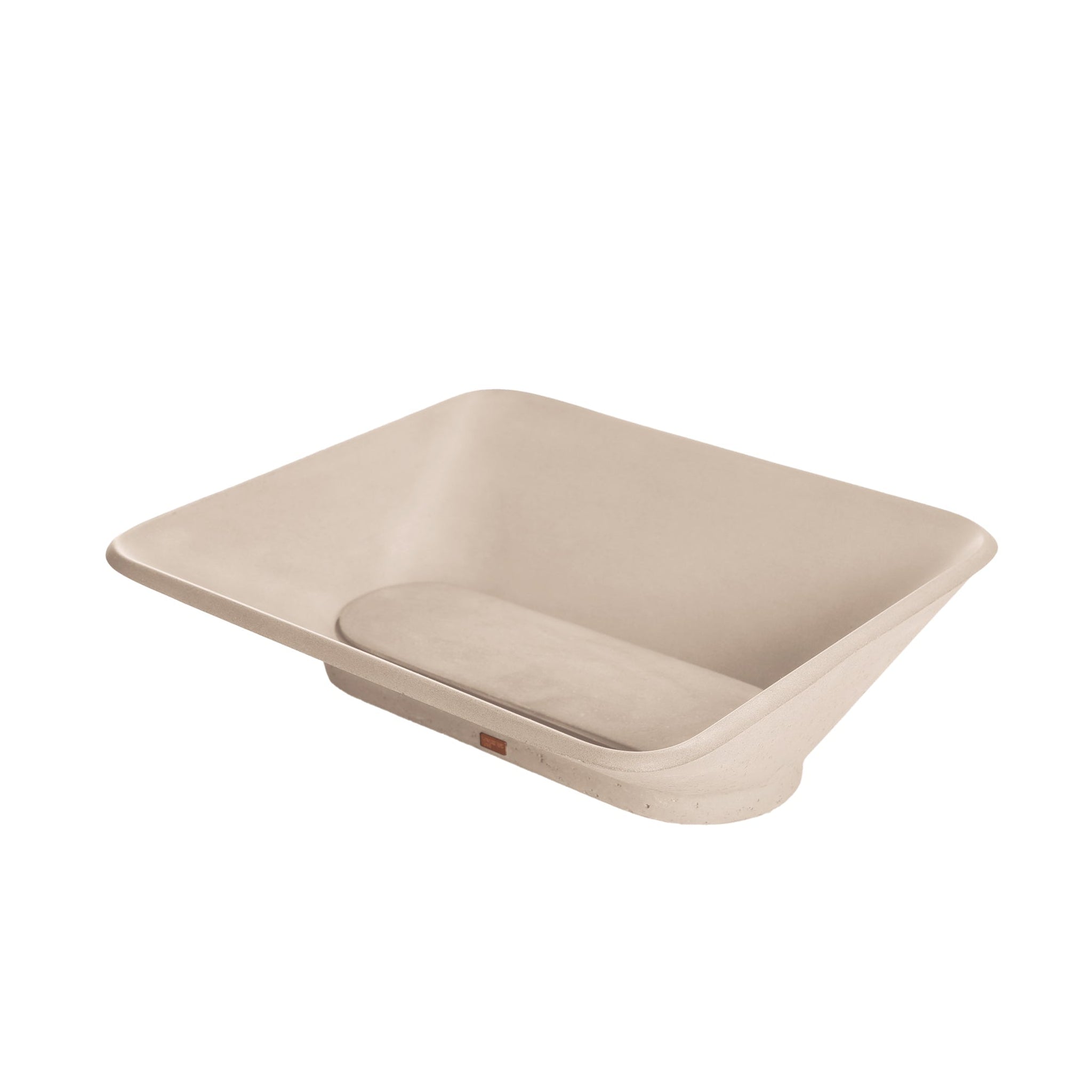 Konkretus, Konkretus Pondok01 14" Desert Brown Top Mount Rectangular Vessel Concrete Bathroom Sink