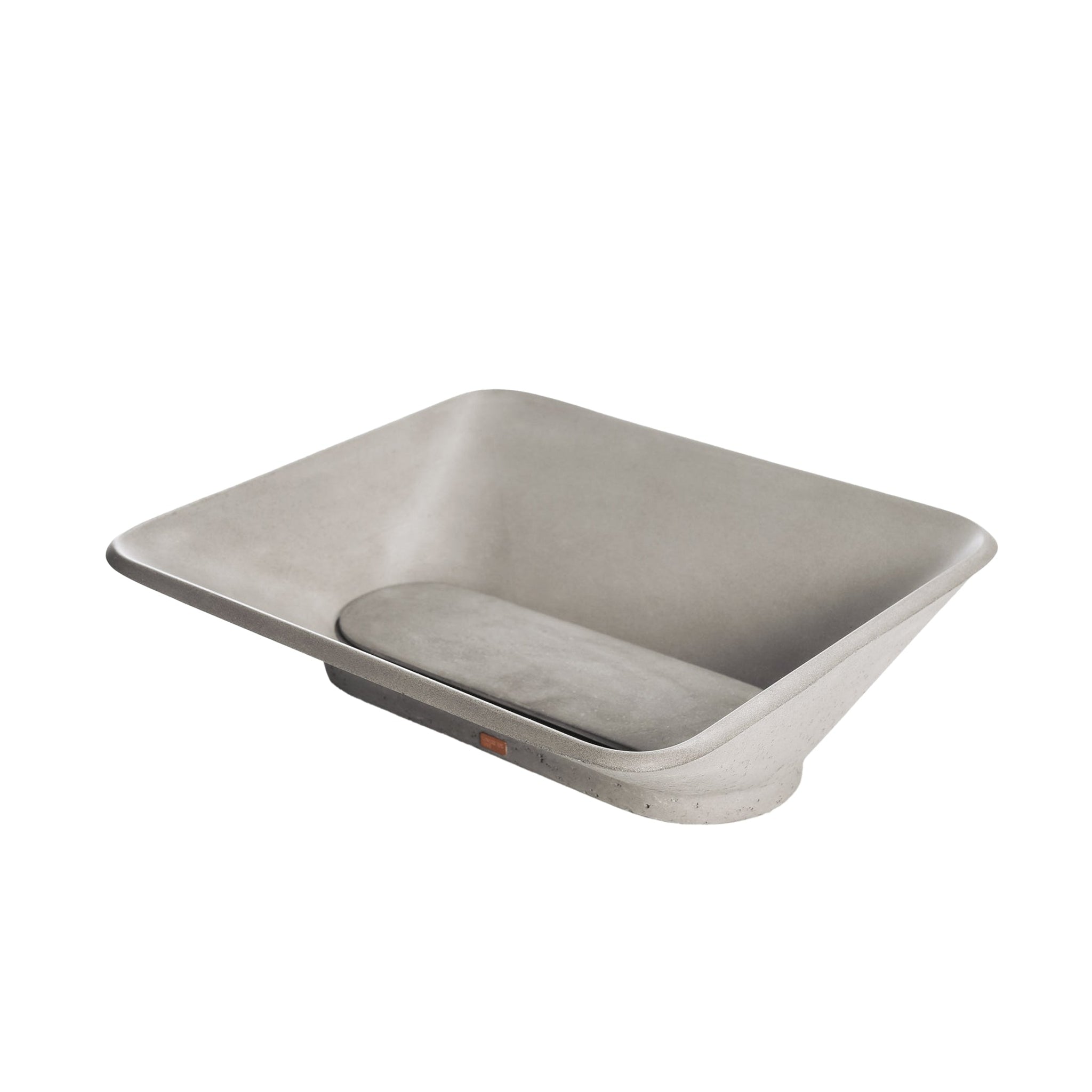 Konkretus, Konkretus Pondok01 14" Rain Gray Top Mount Rectangular Vessel Concrete Bathroom Sink