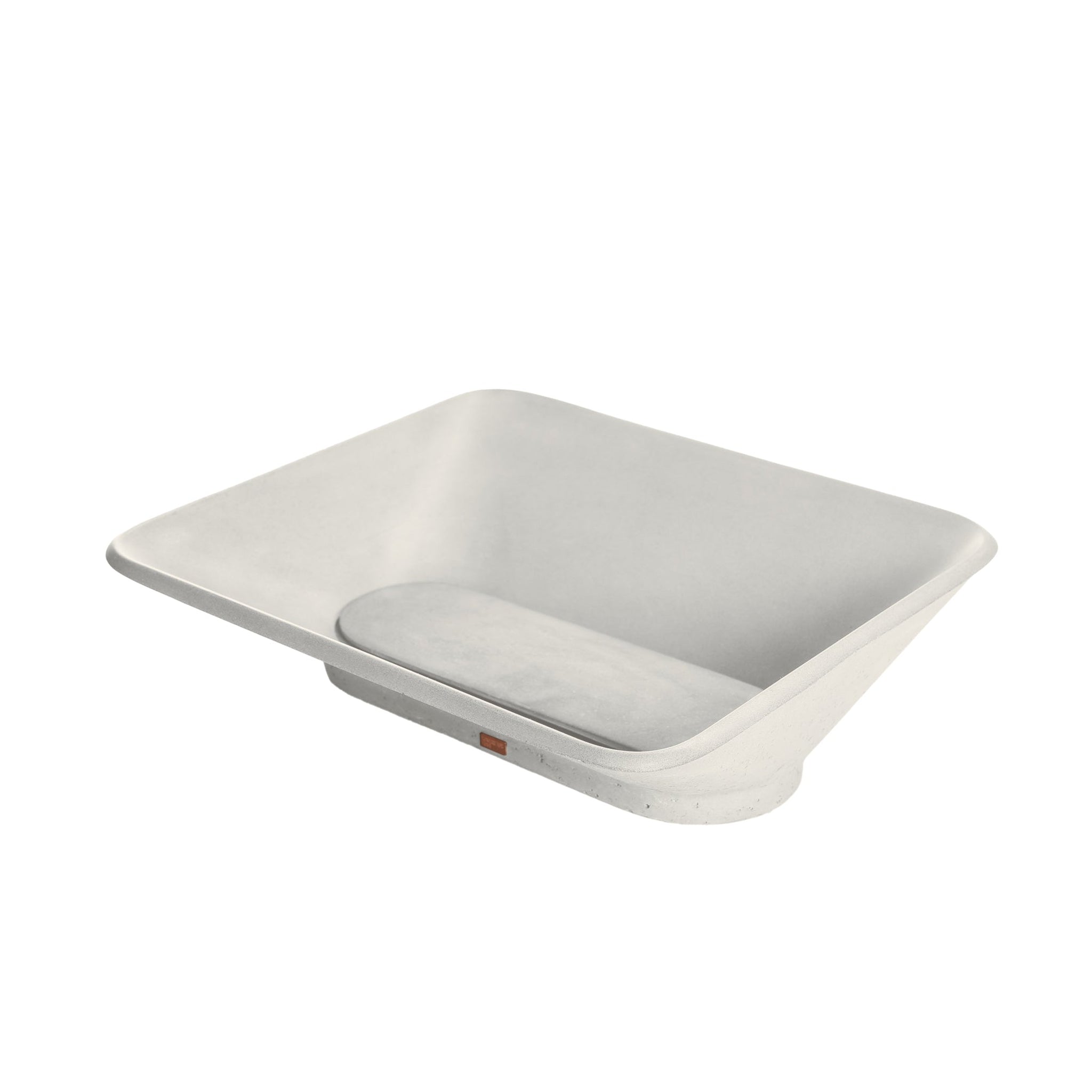 Konkretus, Konkretus Pondok01 14" Shadow Gray Top Mount Rectangular Vessel Concrete Bathroom Sink