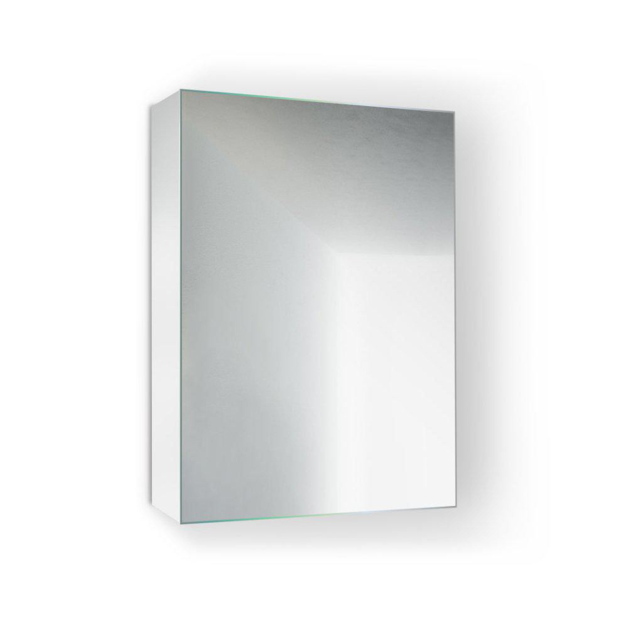 Krugg Reflections, Krugg Reflections Plaza 20" x 30"  Single Left Opening Rectangular Recessed/Surface-Mount Medicine Cabinet Mirror With Three Adjustable Shelves