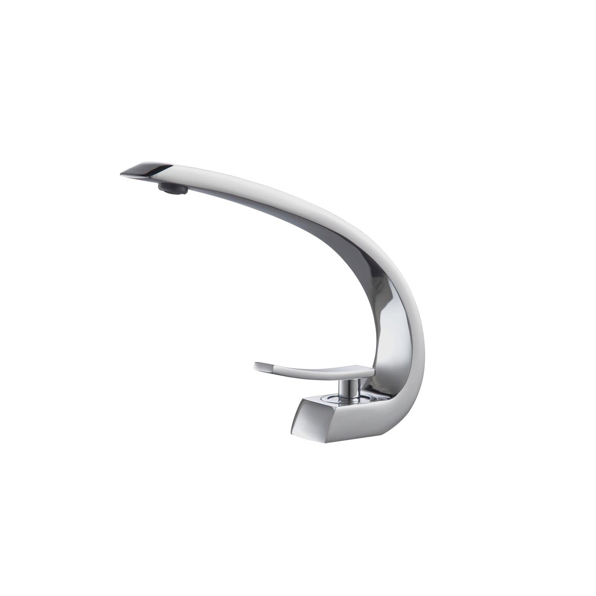 KubeBath, KubeBath Aqua Arcco 6" Single Lever Polished Chrome Modern Bathroom Faucet