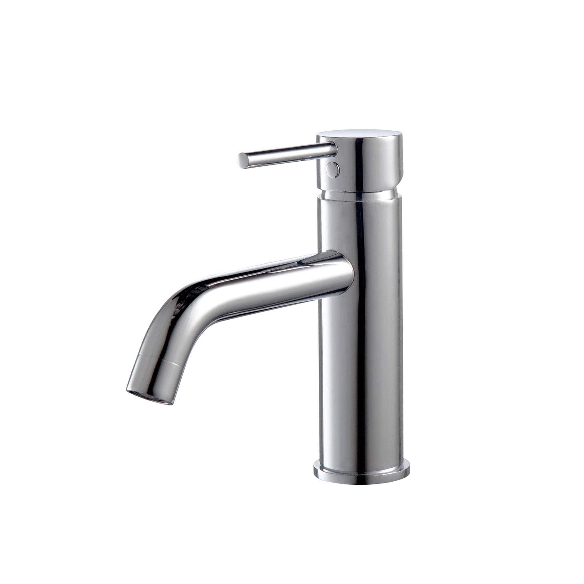 KubeBath, KubeBath Aqua Rondo 8" Single Hole Polished Chrome Mount Bathroom Faucet