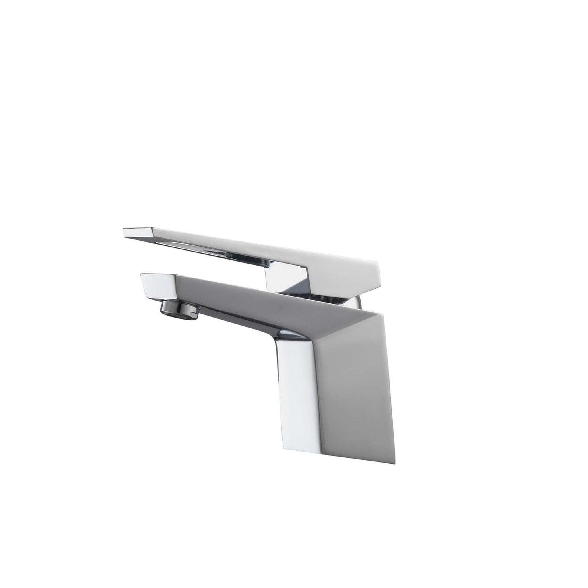 KubeBath, KubeBath Aqua Siza 5" Single Hole Polished Chrome Modern Bathroom Faucet