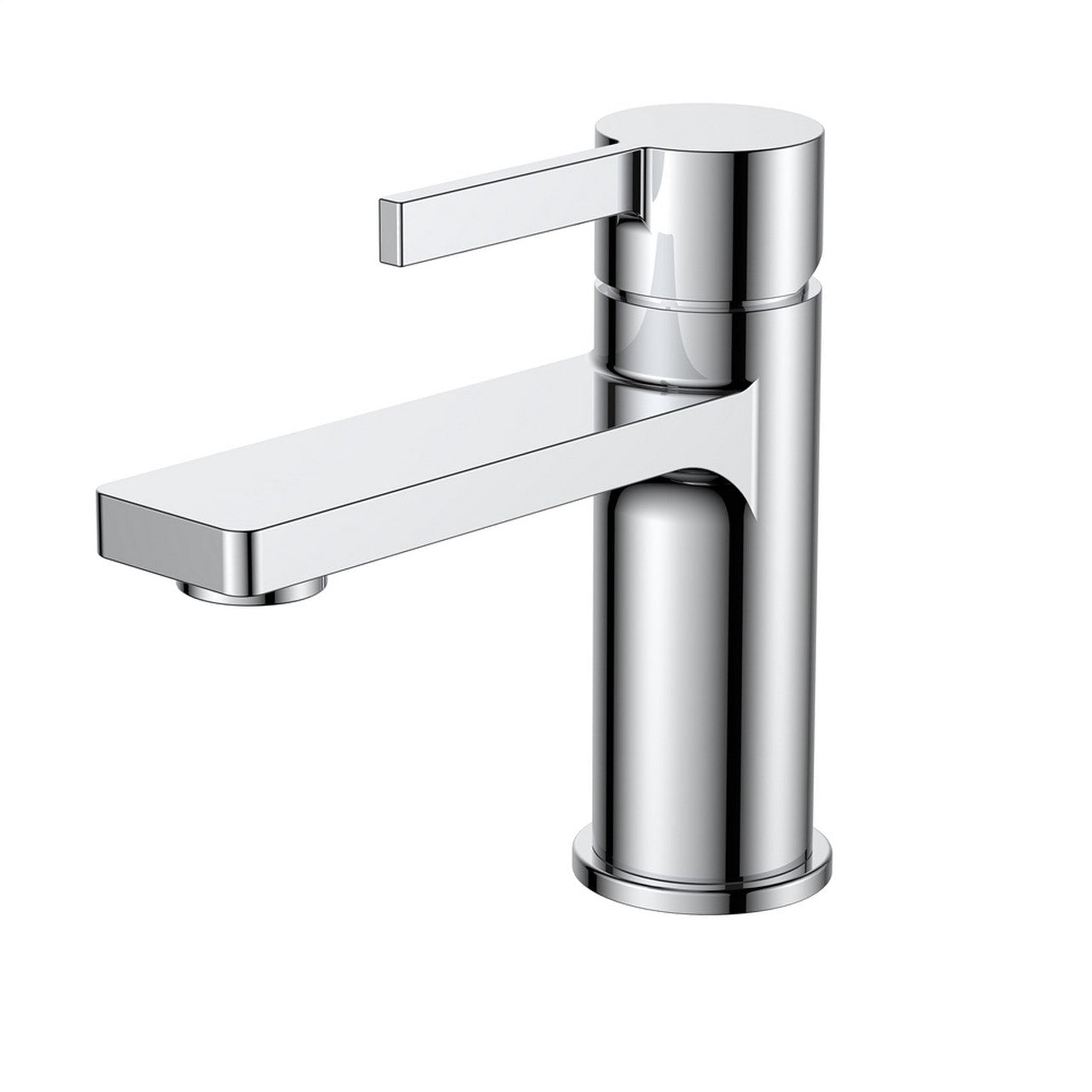 KubeBath, KubeBath Aqua Sotto 6" Single Hole Polished Chrome Bathroom Faucet