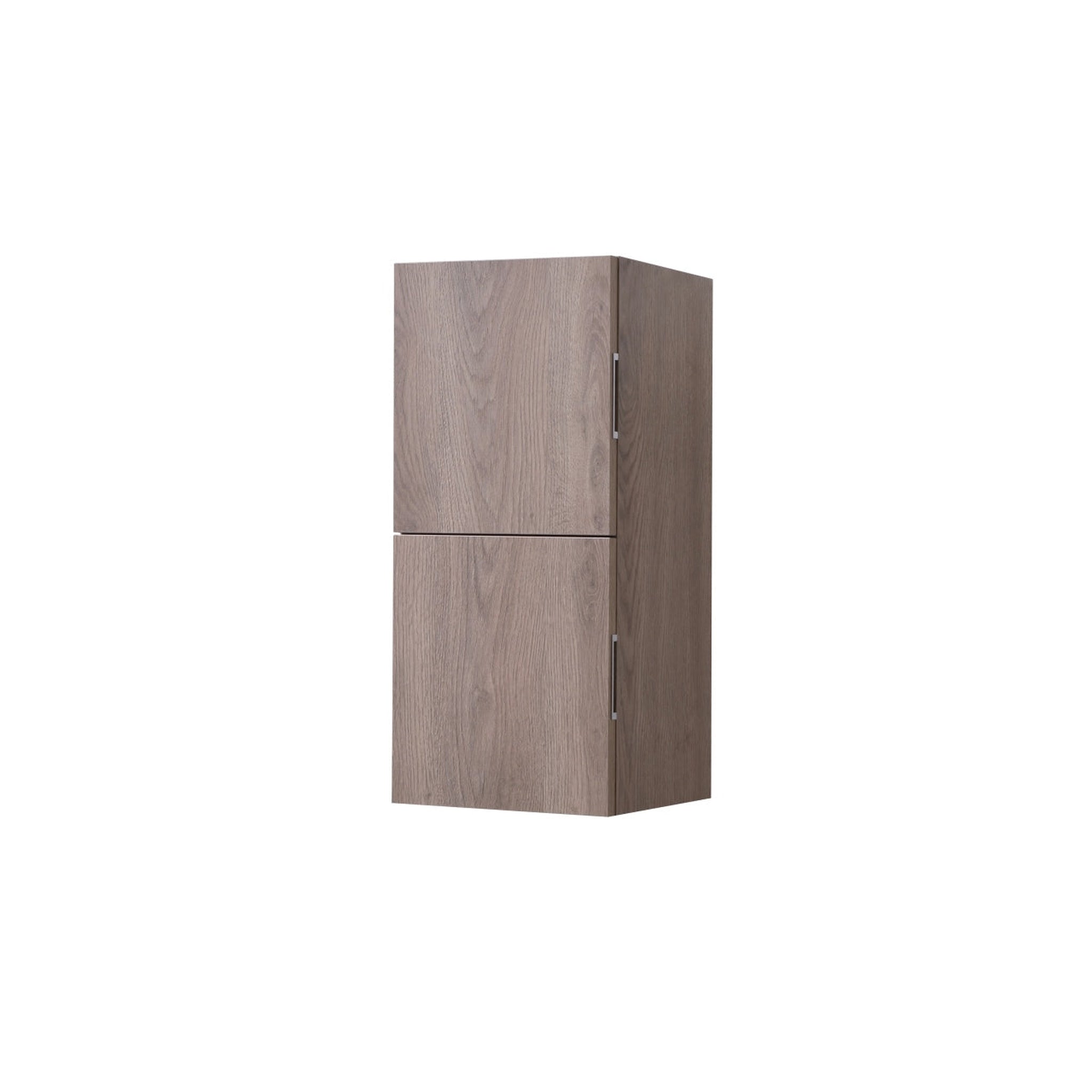 KubeBath, KubeBath Bliss 12"x 28" Butternut Wood Veneer Linen Side Cabinet With Two Storage Areas
