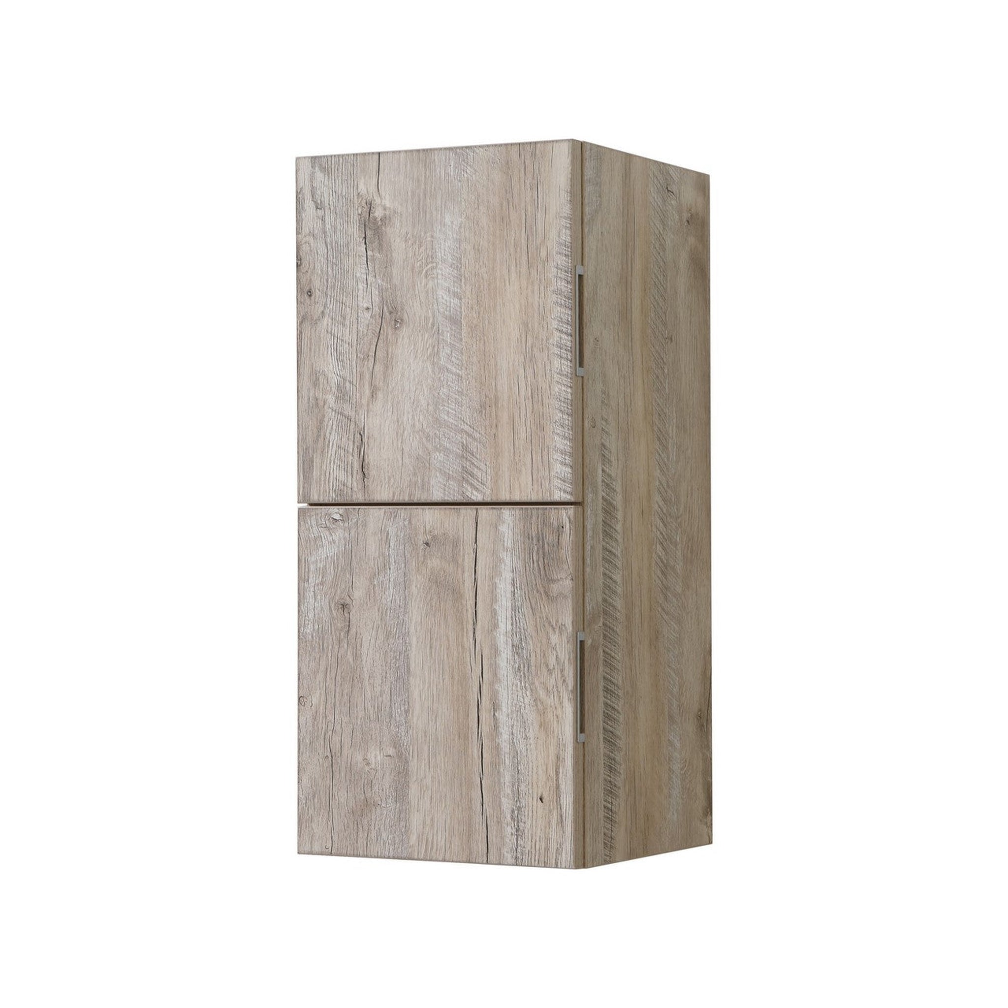 KubeBath, KubeBath Bliss 12"x 28" Nature Wood Linen Side Cabinet With Two Storage areas