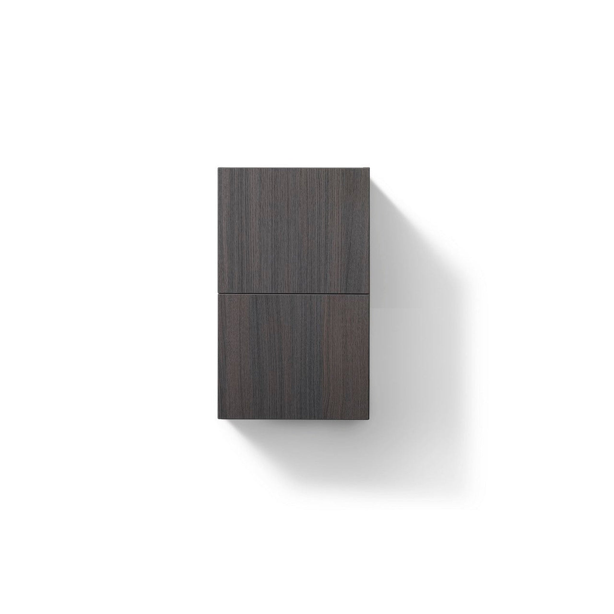 KubeBath, KubeBath Bliss 14"x 24" Gray Oak Wood Veneer Linen Side Cabinet With Two Storage Areas