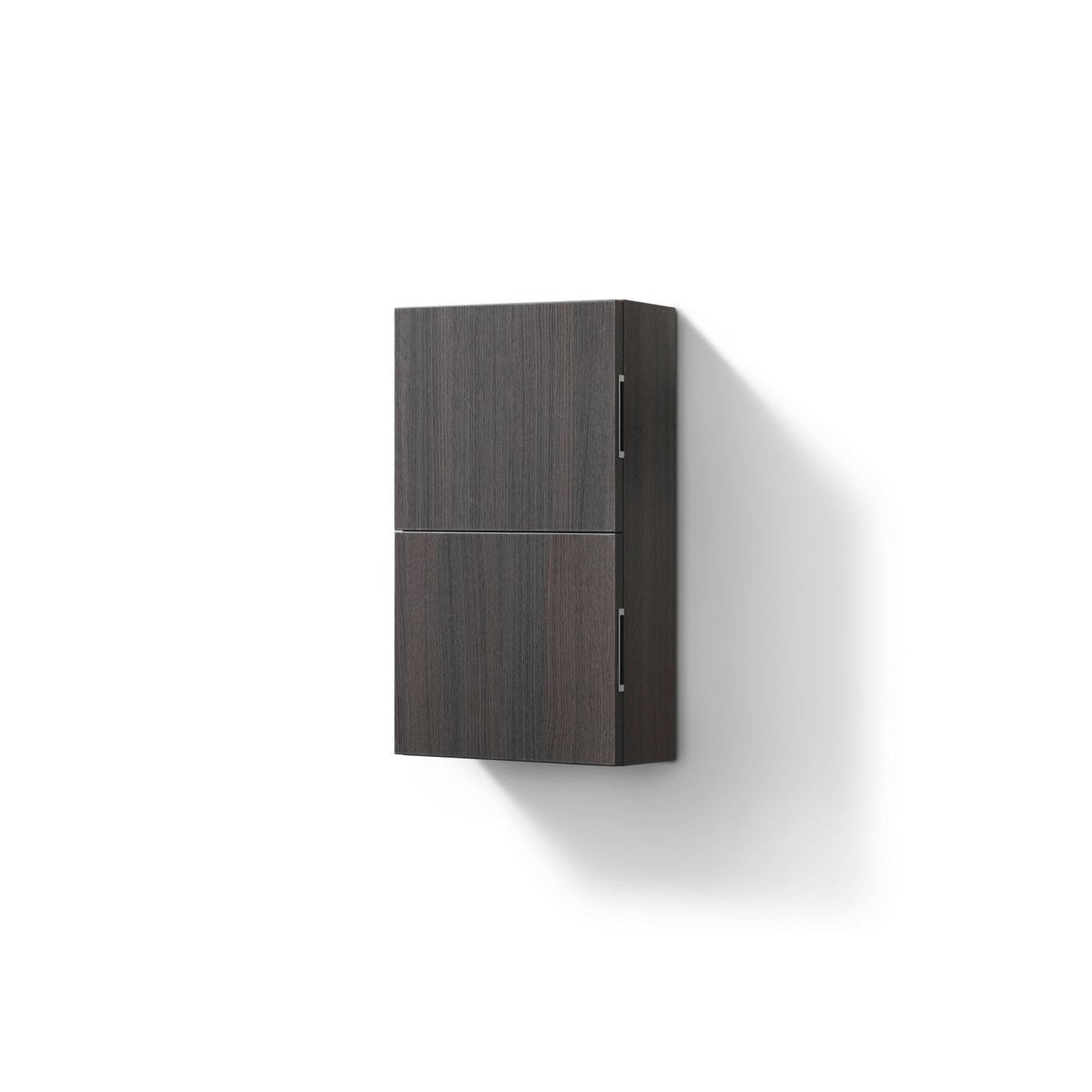 KubeBath, KubeBath Bliss 14"x 24" Gray Oak Wood Veneer Linen Side Cabinet With Two Storage Areas