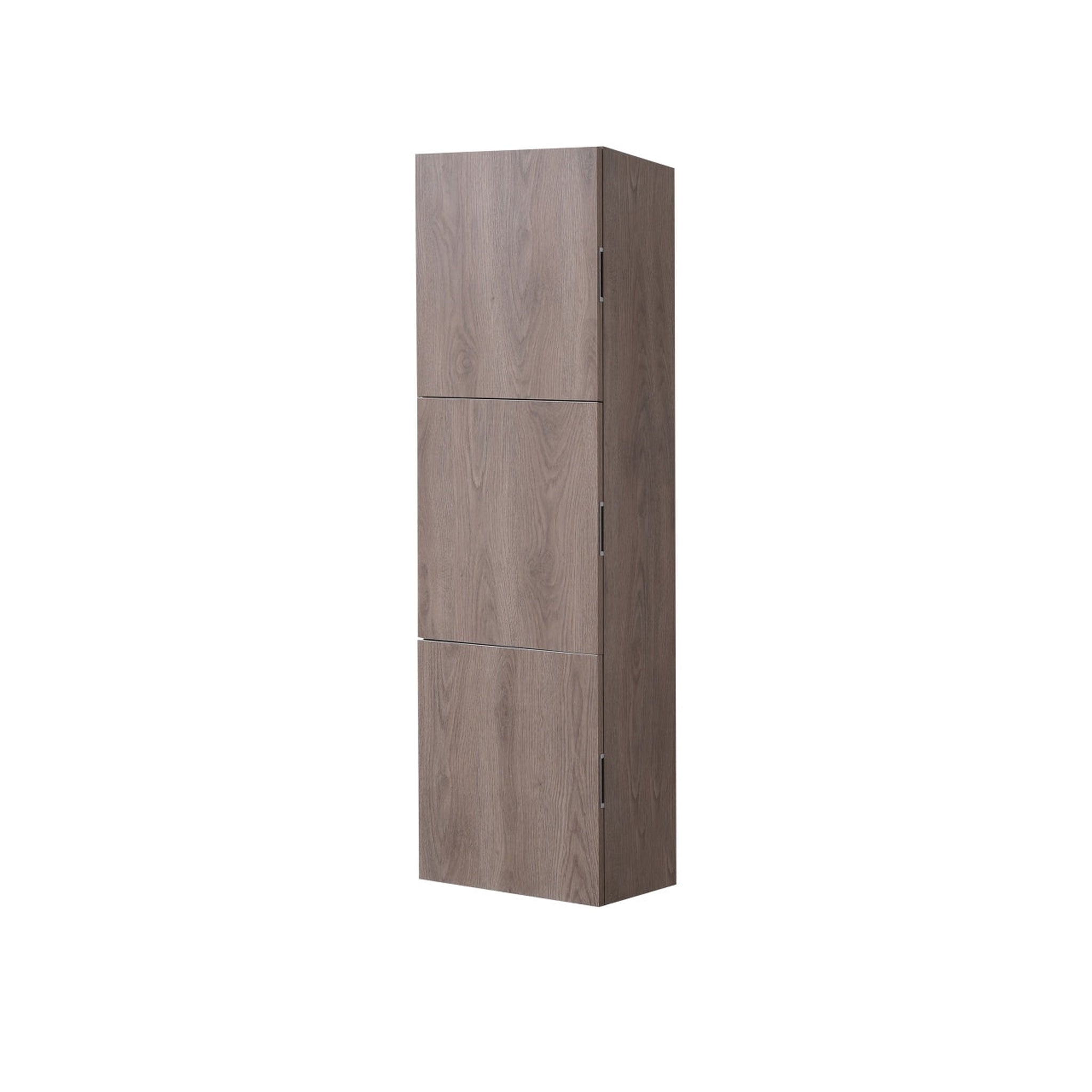 KubeBath, KubeBath Bliss 18"x 59" Butternut Wood Veneer Linen Side Cabinet With Three Storage Areas