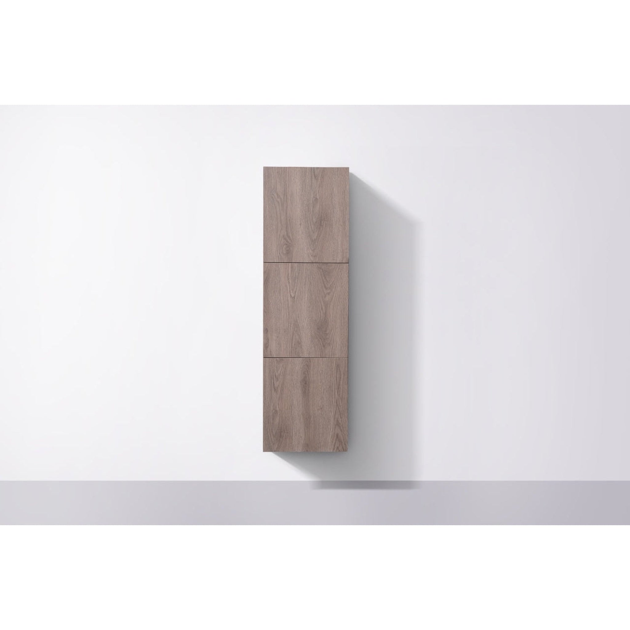 KubeBath, KubeBath Bliss 18"x 59" Butternut Wood Veneer Linen Side Cabinet With Three Storage Areas